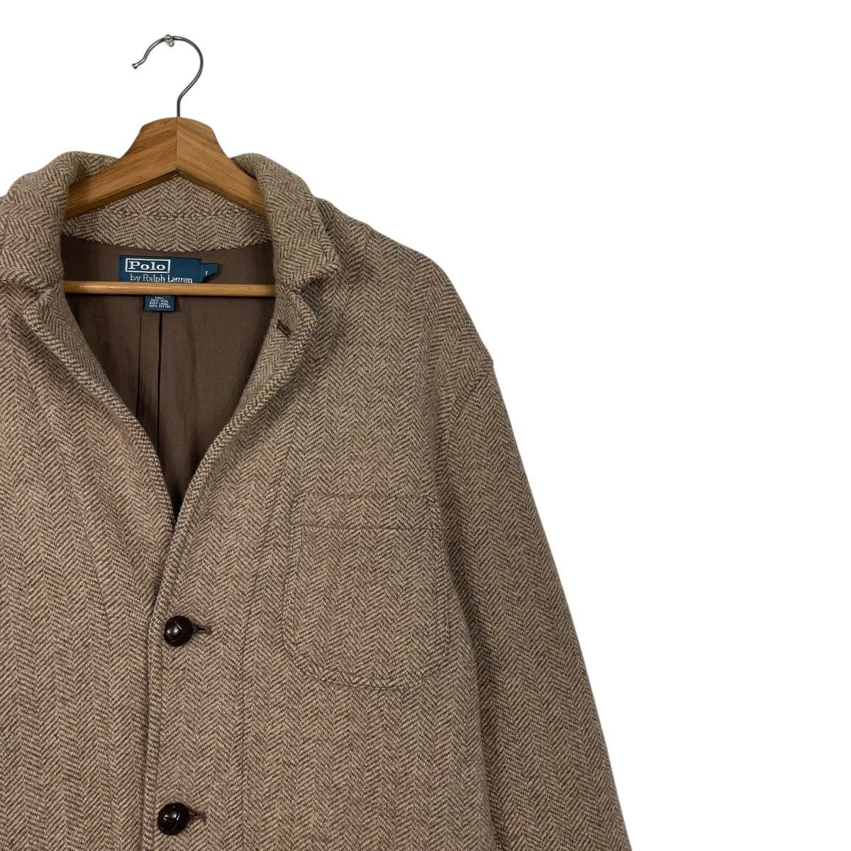 Polo Ralph Lauren Vintage Polo Ralph Lauren Herringbone Wool Jacket Size US L / EU 52-54 / 3 - 5 Thumbnail