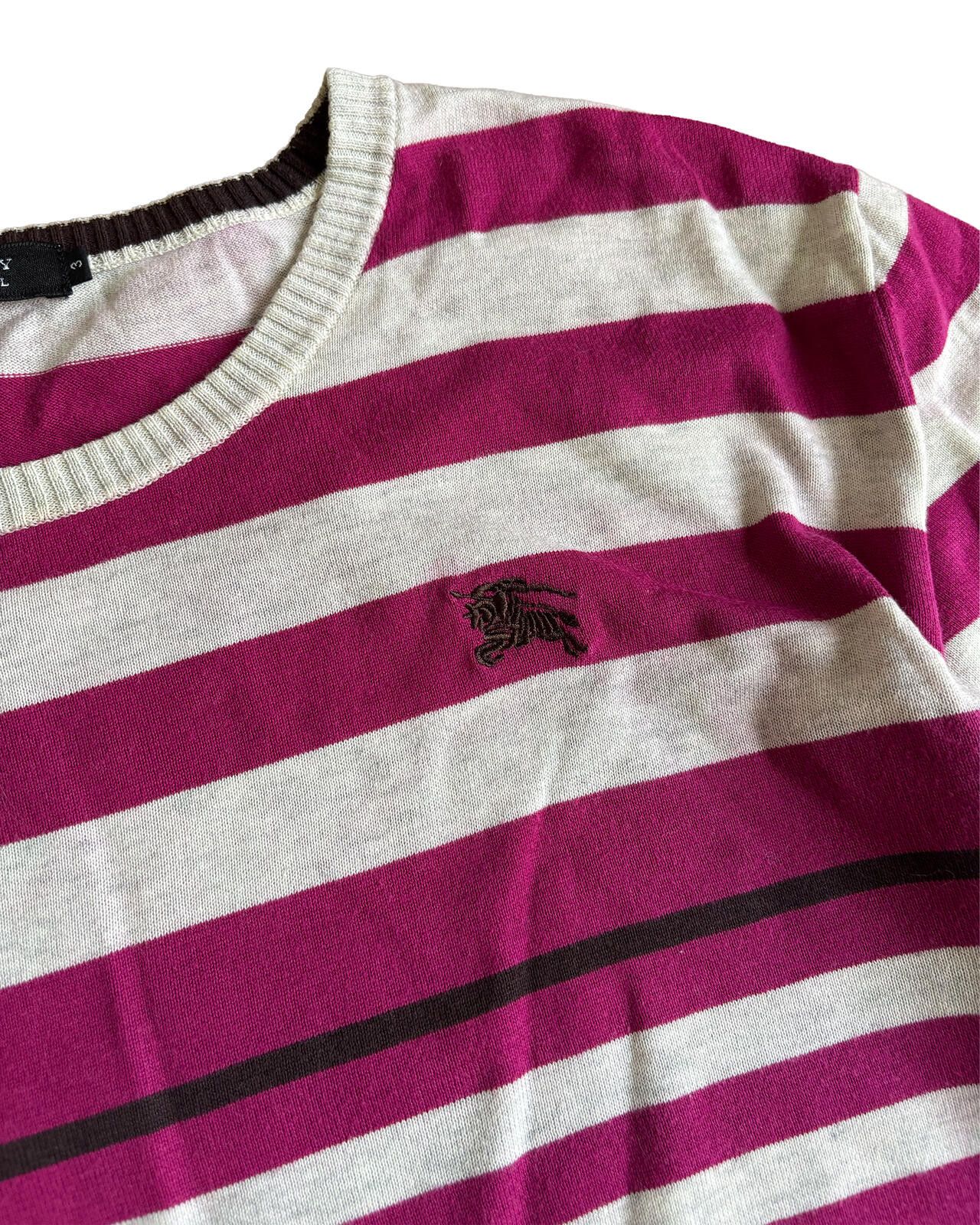 Burberry Burberry Black Label Striped LS Top Medium Size US M / EU 48-50 / 2 - 3 Thumbnail