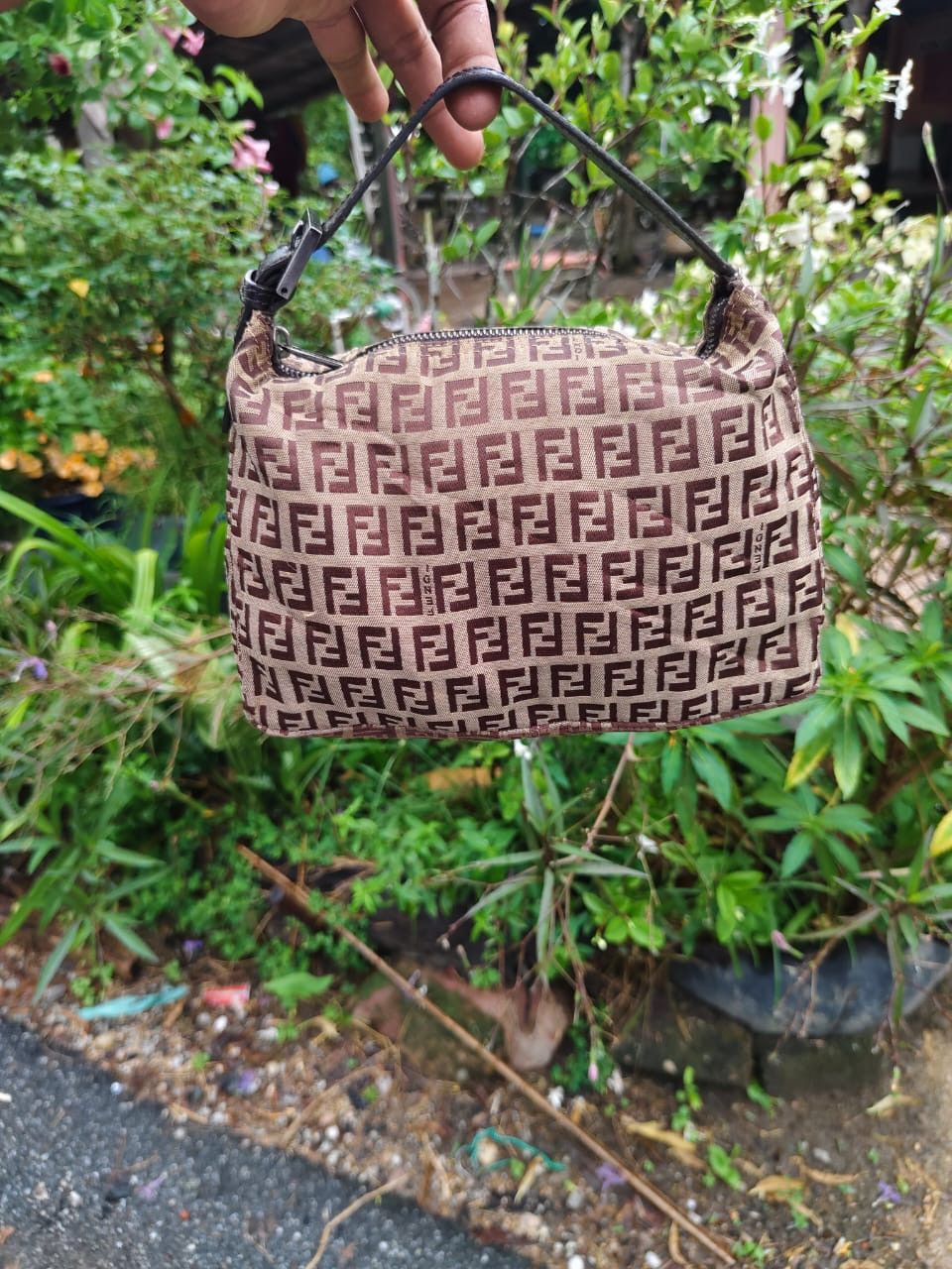 Fendi Authentic Vintage FENDI Zucchino Jacquard Mini Hand Bag Size ONE SIZE - 2 Thumbnail