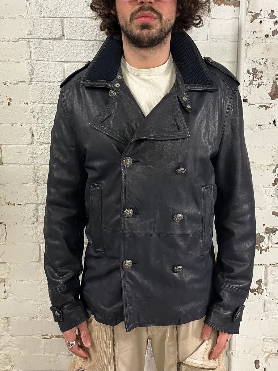 Dolce & Gabbana AW2006 Dolce & Gabbana Black Premium Officer Naval Buttoned Leather Jacket Size US M / EU 48-50 / 2 - 3 Thumbnail
