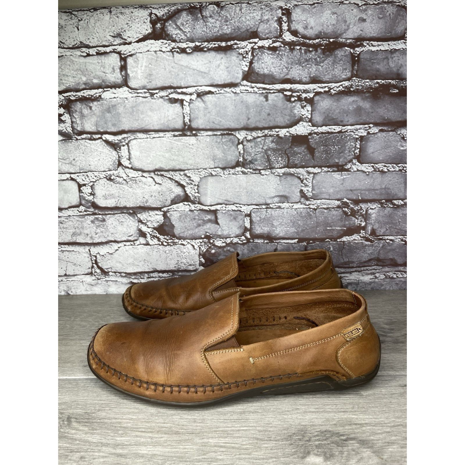 The Unbranded Brand Pikolinos Brown Leather Slip On Moc Driving Loafers Shoes Me Size US 11 / EU 44 - 10 Thumbnail
