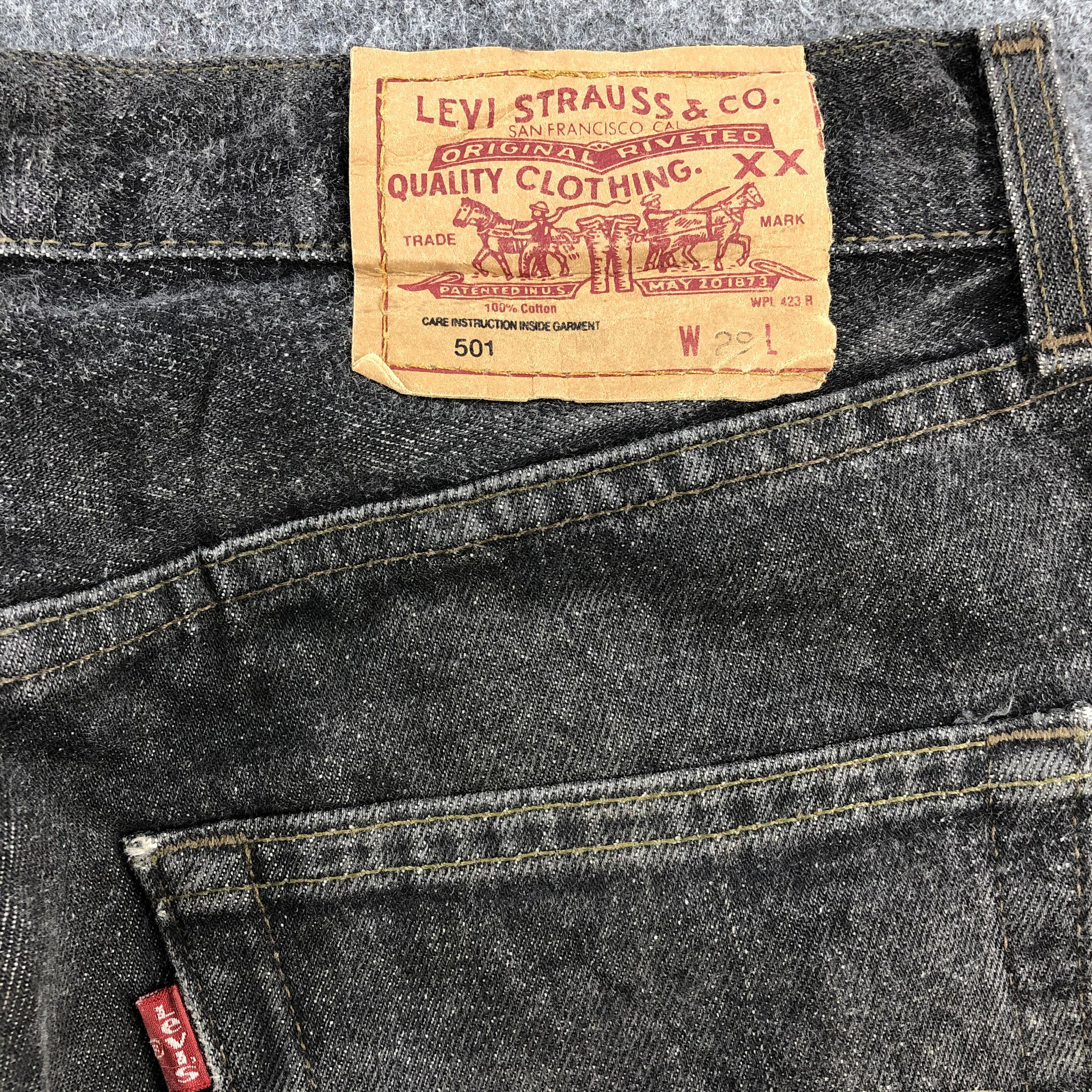 Levi's × Vintage 90s Vintage Levis 501 Black Jeans-JM2058 Size US 30 / EU 46 - 5 Thumbnail
