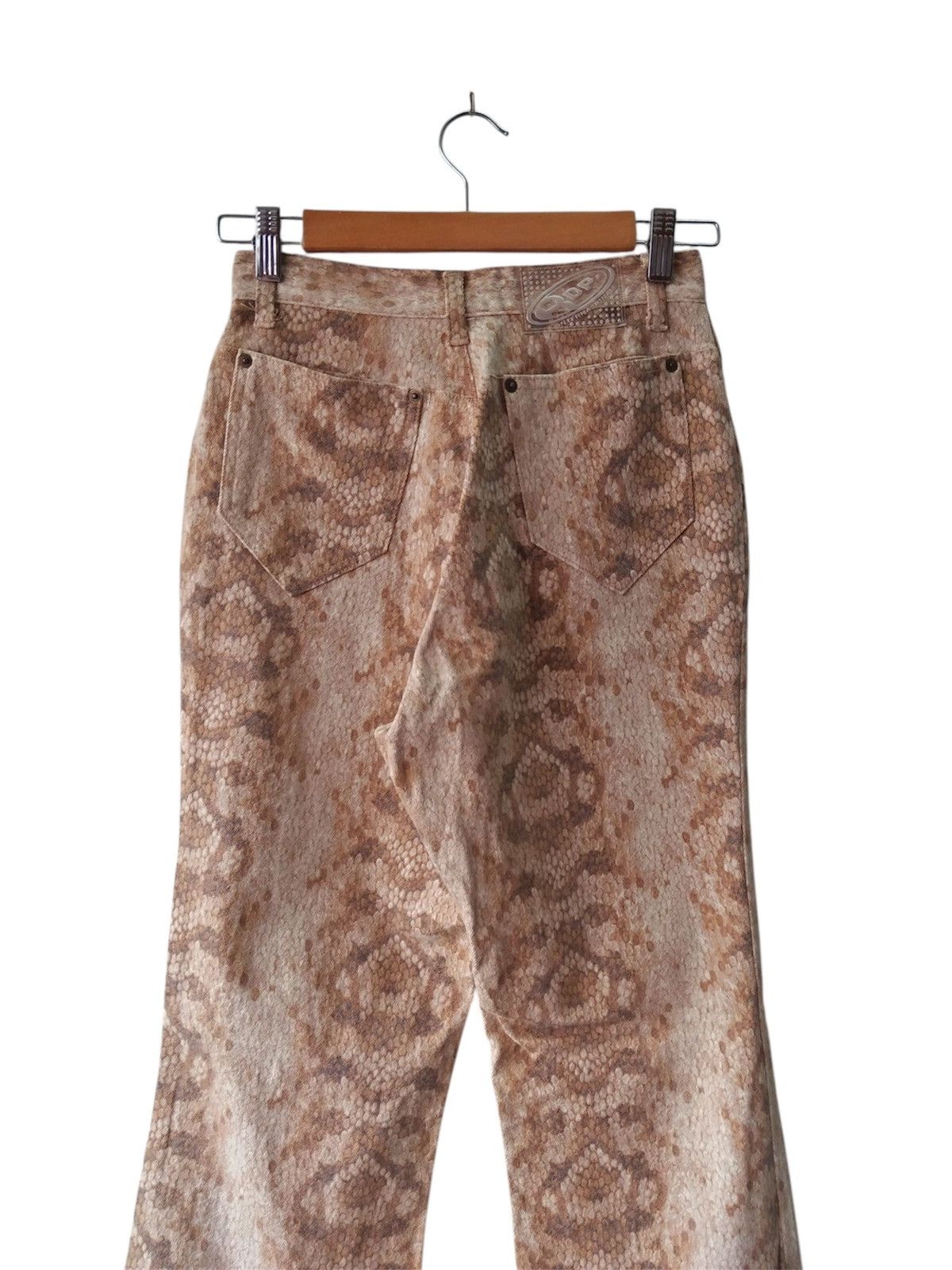 If Six Was Nine Rare!! Vintage Snake Skin ROUX DI PERFE Flare Jeans Size US 28 / EU 44 - 13 Thumbnail