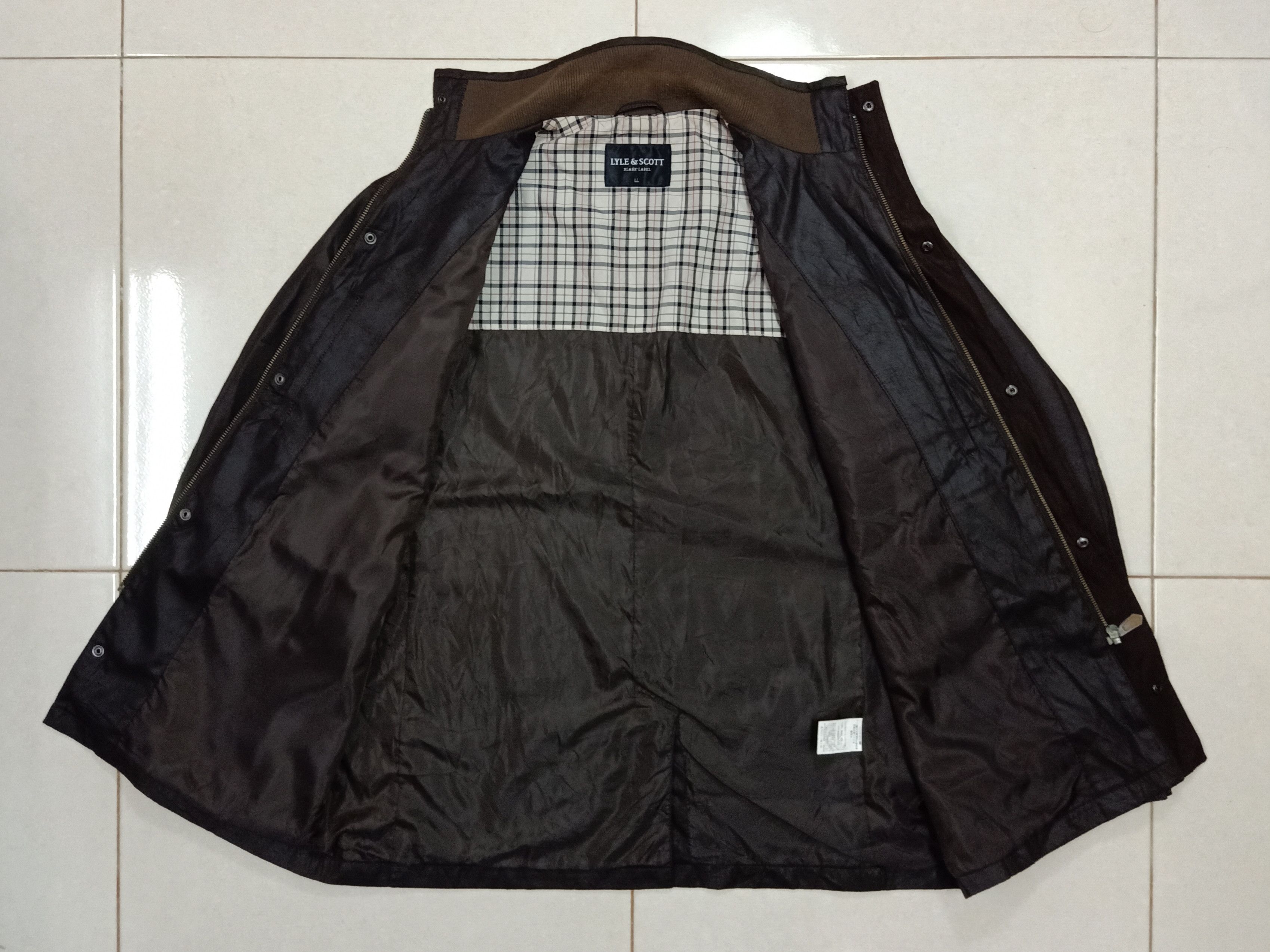 Lyle & Scott LYLE & SCOTT Black Label M65 Faux Leather Dark Brown Jacket Size US XL / EU 56 / 4 - 4 Thumbnail