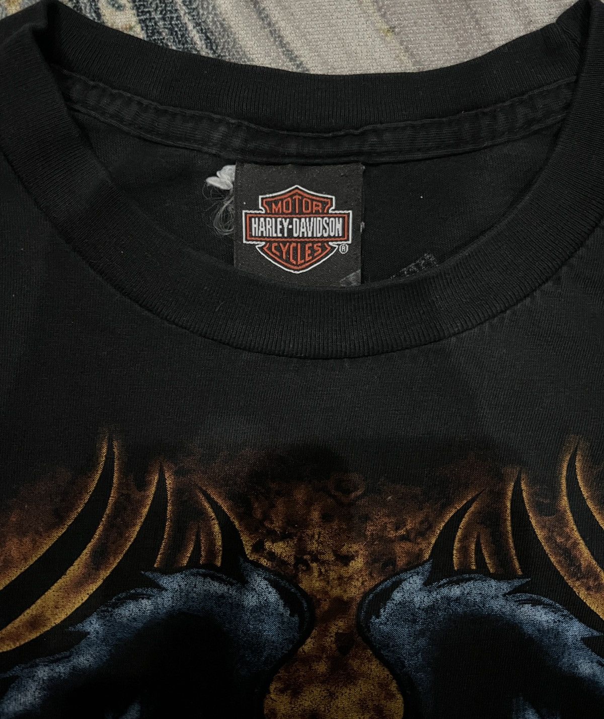 Harley Davidson Vintage Harley-Davidson Eagle Flame Graphic T-Shirt Size XL Size US XL / EU 56 / 4 - 3 Thumbnail
