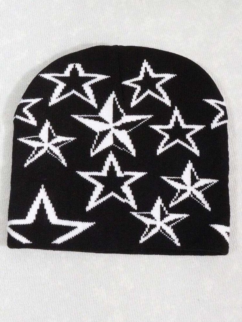 Starter 1pc Women's Star Embellished Knitted Hat Size ONE SIZE - 2 Thumbnail