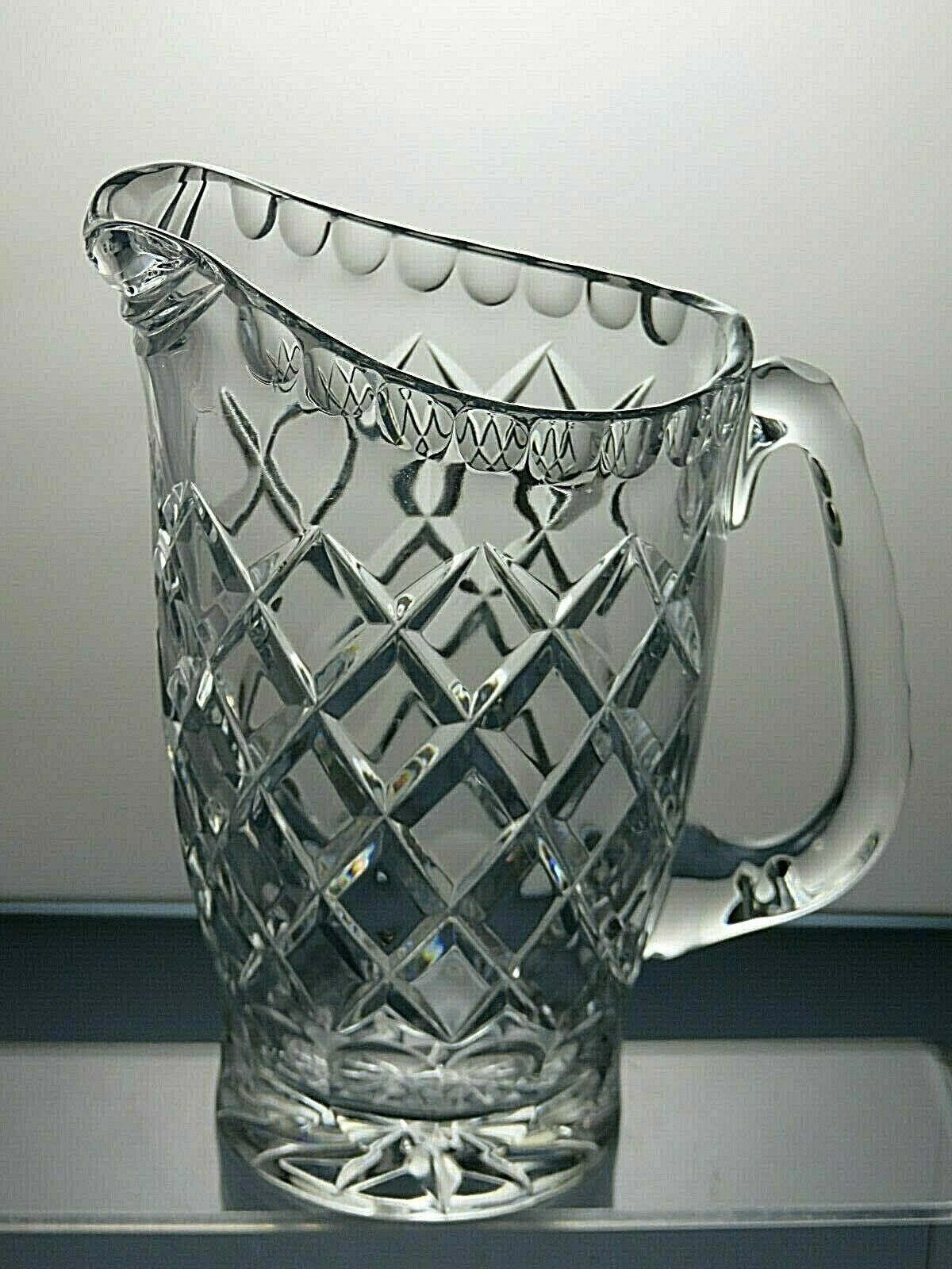 The Unbranded Brand Lead Crystal Cut Glass Water Jug 7 1/8" Size ONE SIZE - 3 Thumbnail
