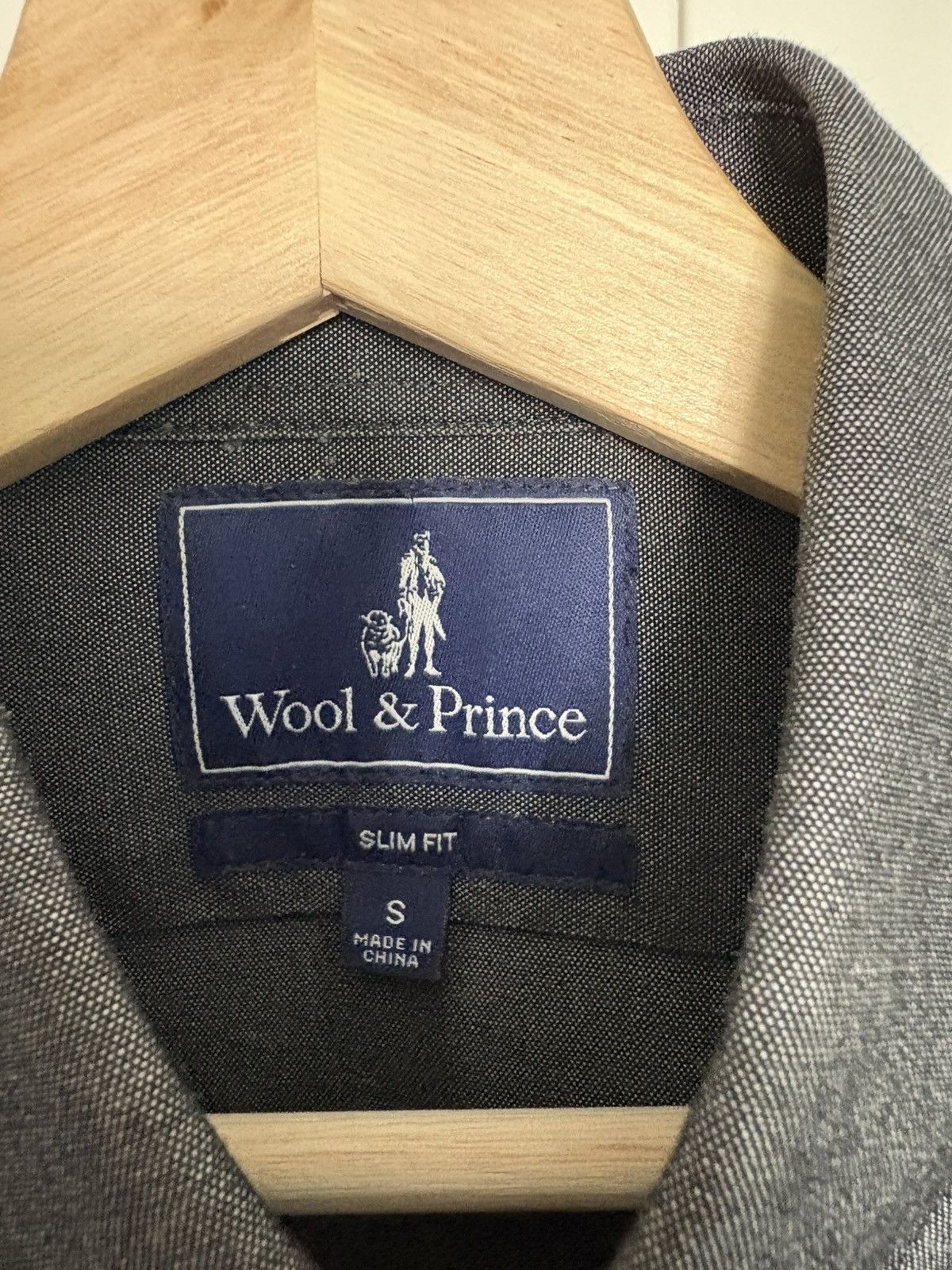 Wool & Prince Button-Down Shirt in Gray, Men's — image 3 of 4