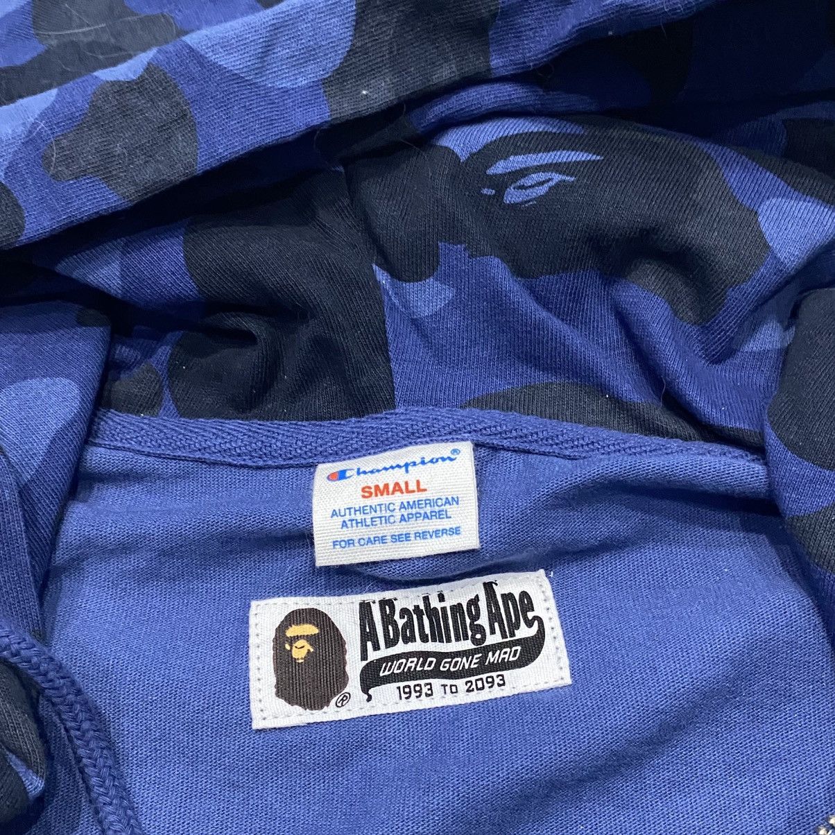 Bape × Champion Bape X Champion Blue Camo Hoodie Size US S / EU 44-46 / 1 - 2 Thumbnail