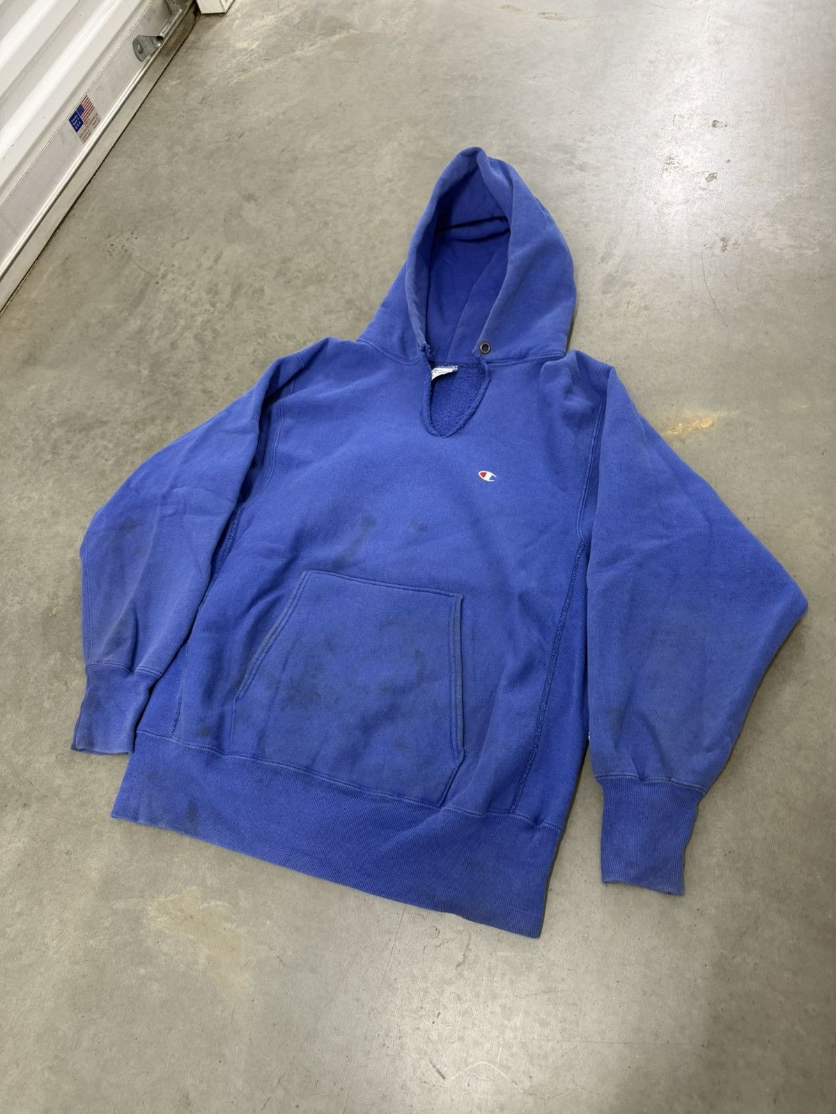 Champion Vintage Champion Reverse Weave Blueberry Blue Hoodie 90s USA Size US L / EU 52-54 / 3 - 6 Thumbnail