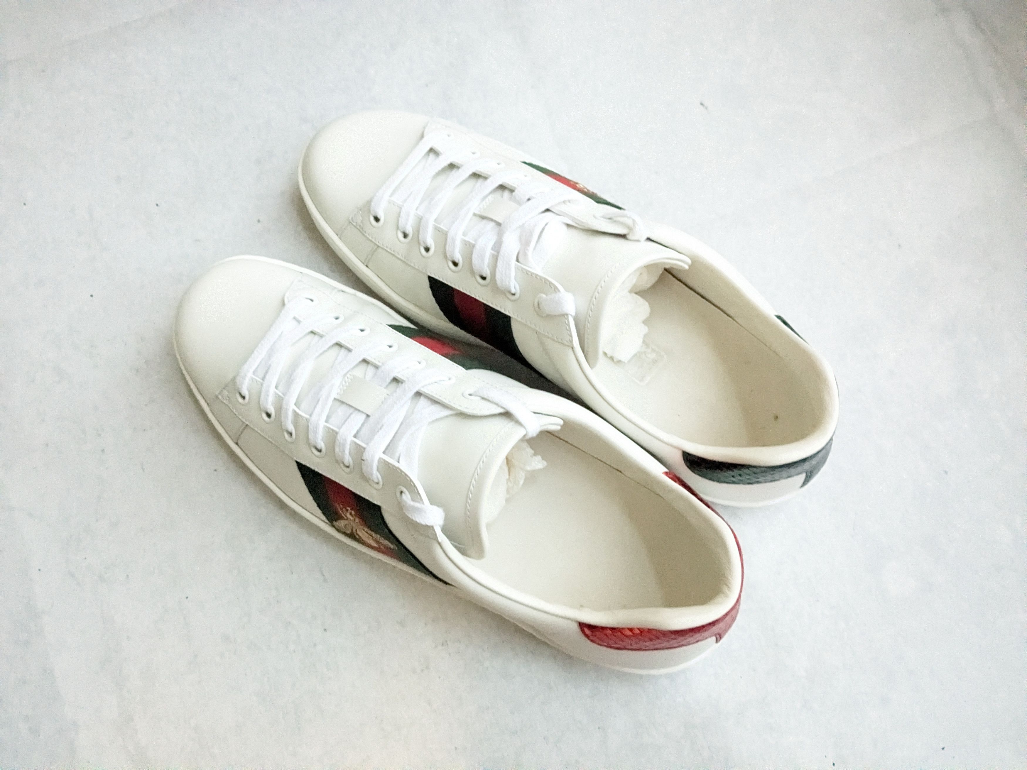 Gucci Gucci Ace Sneakers Bee White 9.5 Low Tops Size US 9.5 / EU 42-43 - 11 Thumbnail