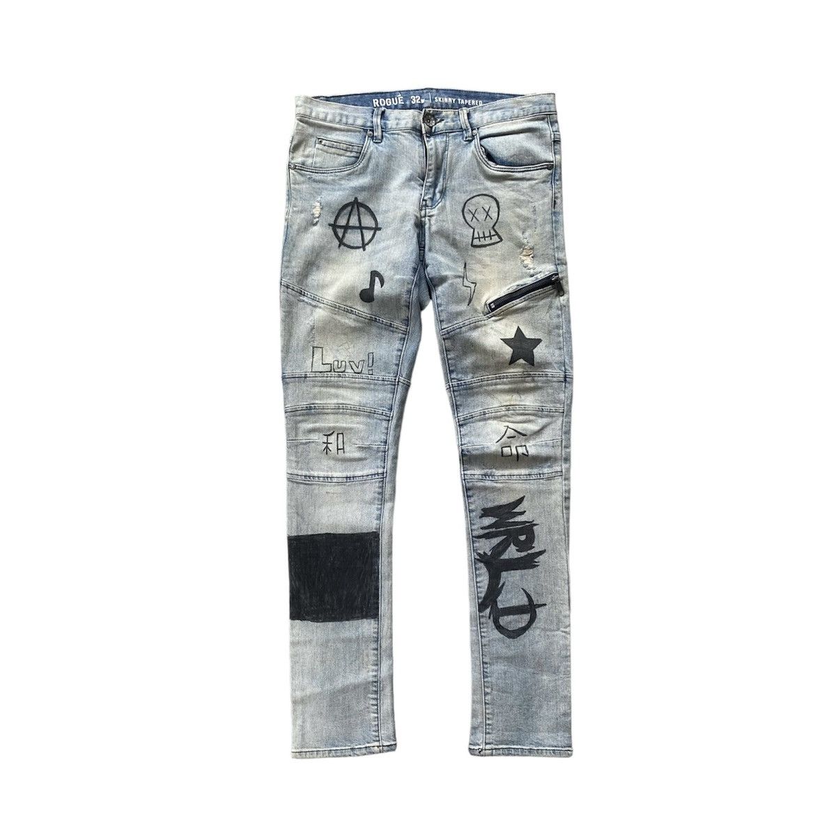 Rogue Rogue distressed custom skinny tapered Size US 32 / EU 48 - 1 Thumbnail