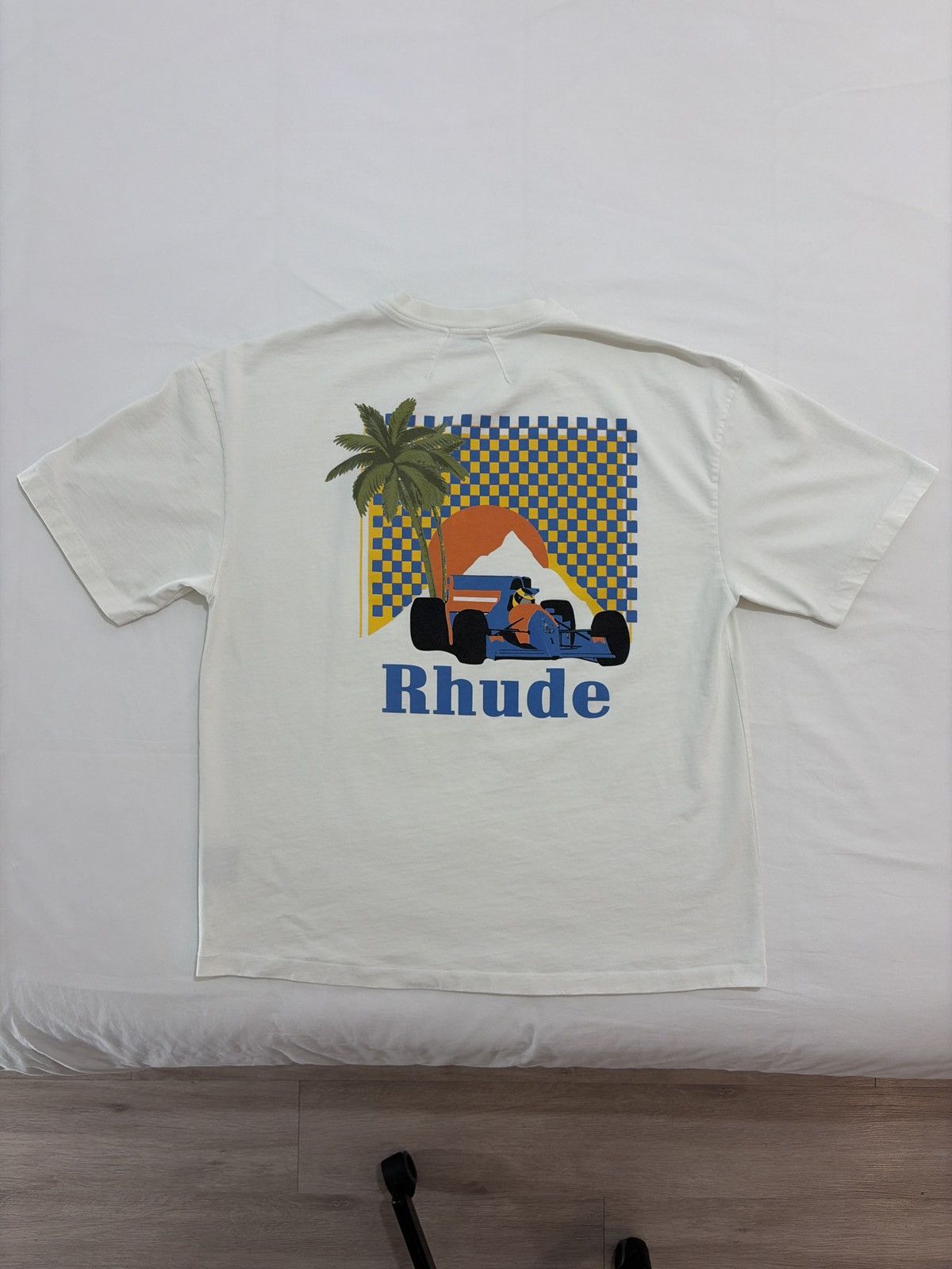 Rhude Rhude Moonlight Racing F1 Palm Tree Miami Tee Size US XL / EU 56 / 4 - 1 Thumbnail