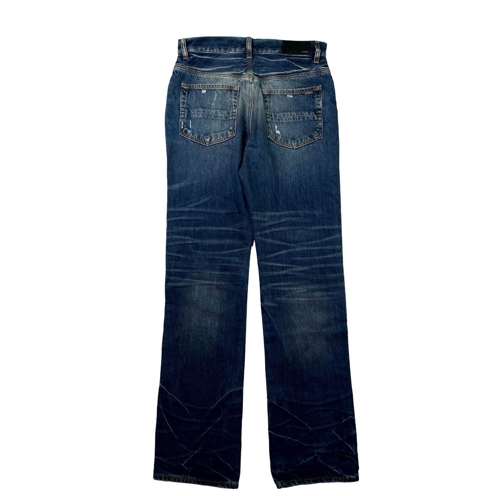 Amiri Amiri Wide Leg Thrasher Darkwash Jeans Size US 29 - 2 Thumbnail