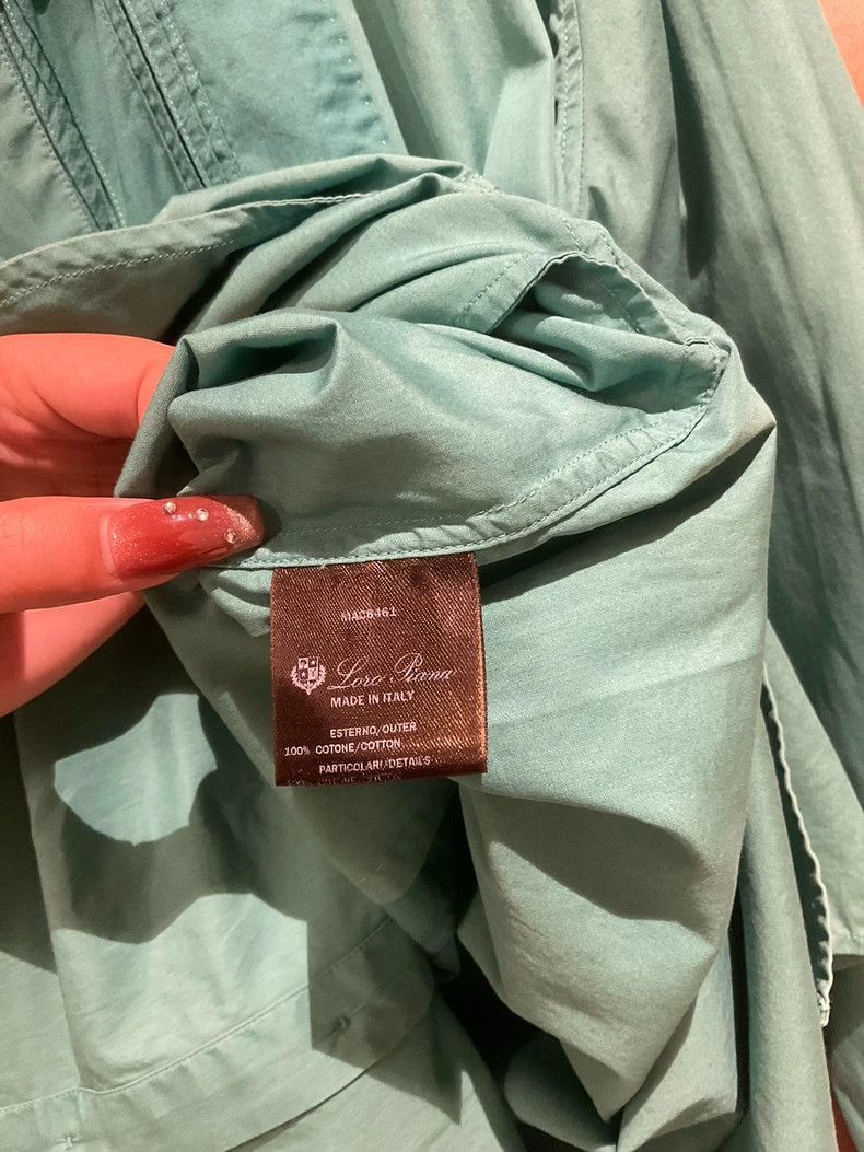 Loro Piana LORO PIANA Green cotton shirt Size M / US 6-8 / IT 42-44 - 6 Thumbnail
