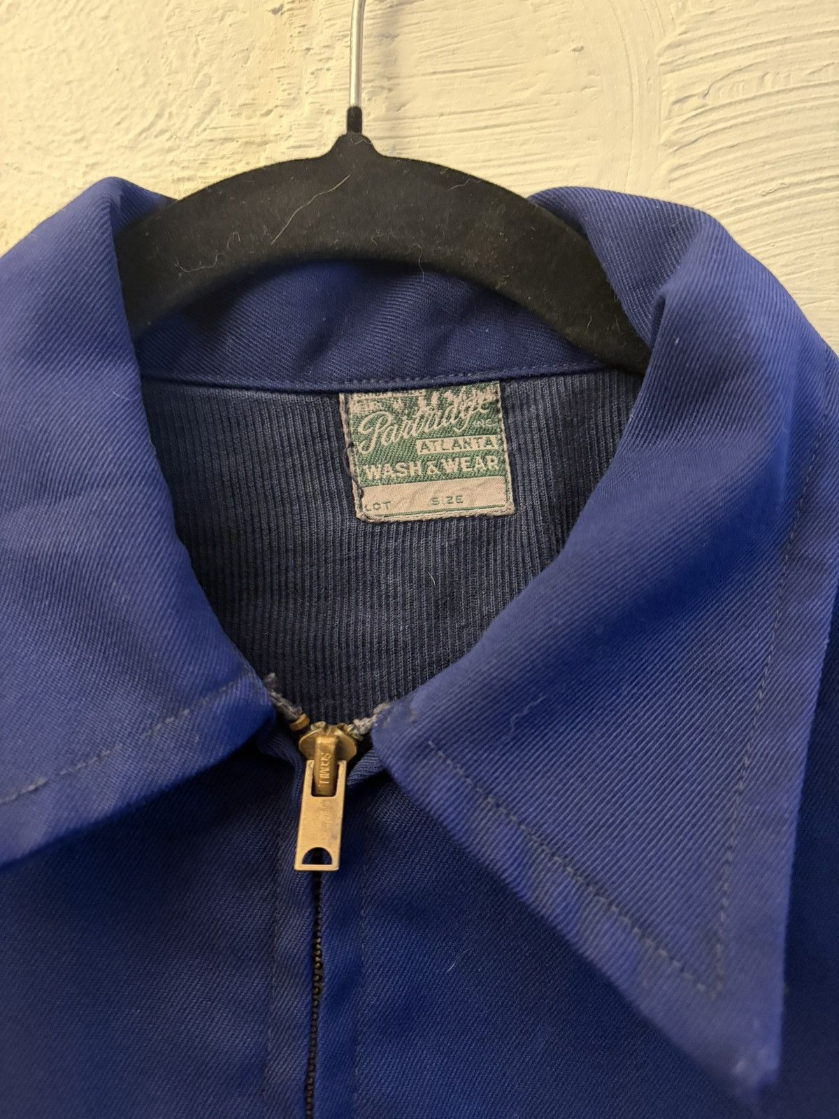 Vintage 1950S BLUE/DARK NAVY WORK JACKET Size US M / EU 48-50 / 2 - 2 Thumbnail