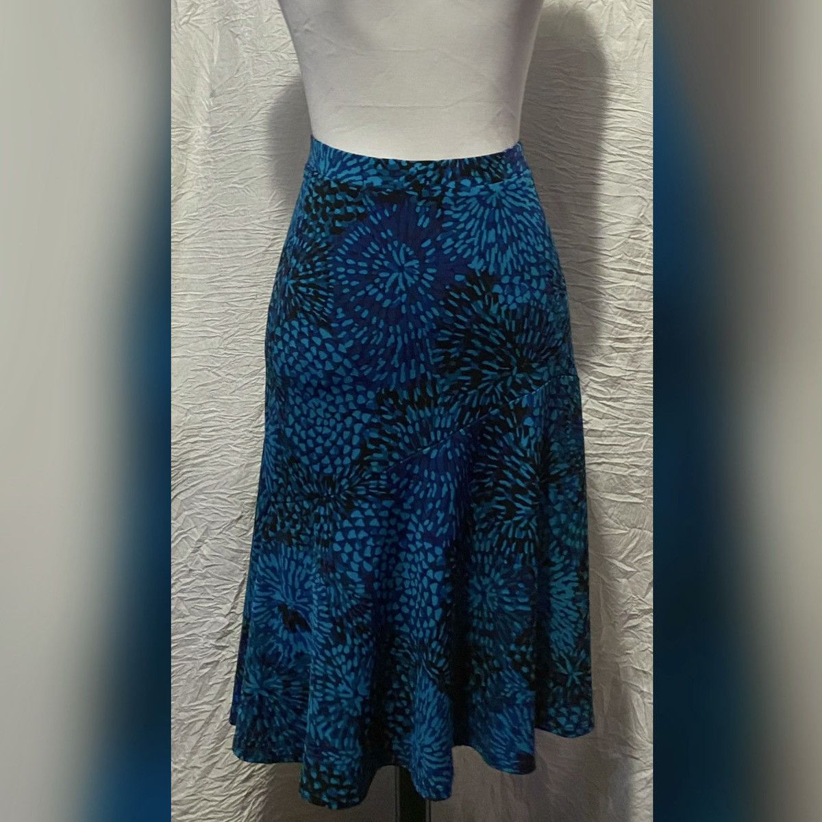 George George, Retro, Teal & Turquoise Starburst Flare Skirt Size 30" / US 8 / IT 44 - 9 Thumbnail