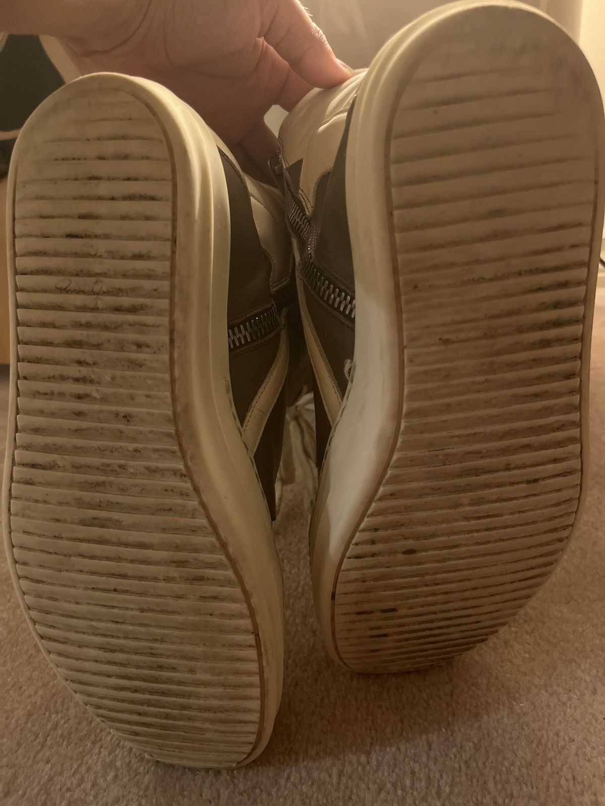 Rick Owens Rick Owens Geobasket Dust Milk EU43 Size US 10.5 / EU 43-44 - 8 Thumbnail