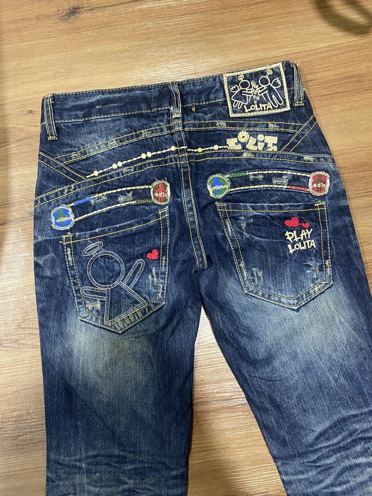Vintage Vintage Lolita Distress Denim Jeans Size US 32 / EU 48 - 3 Thumbnail