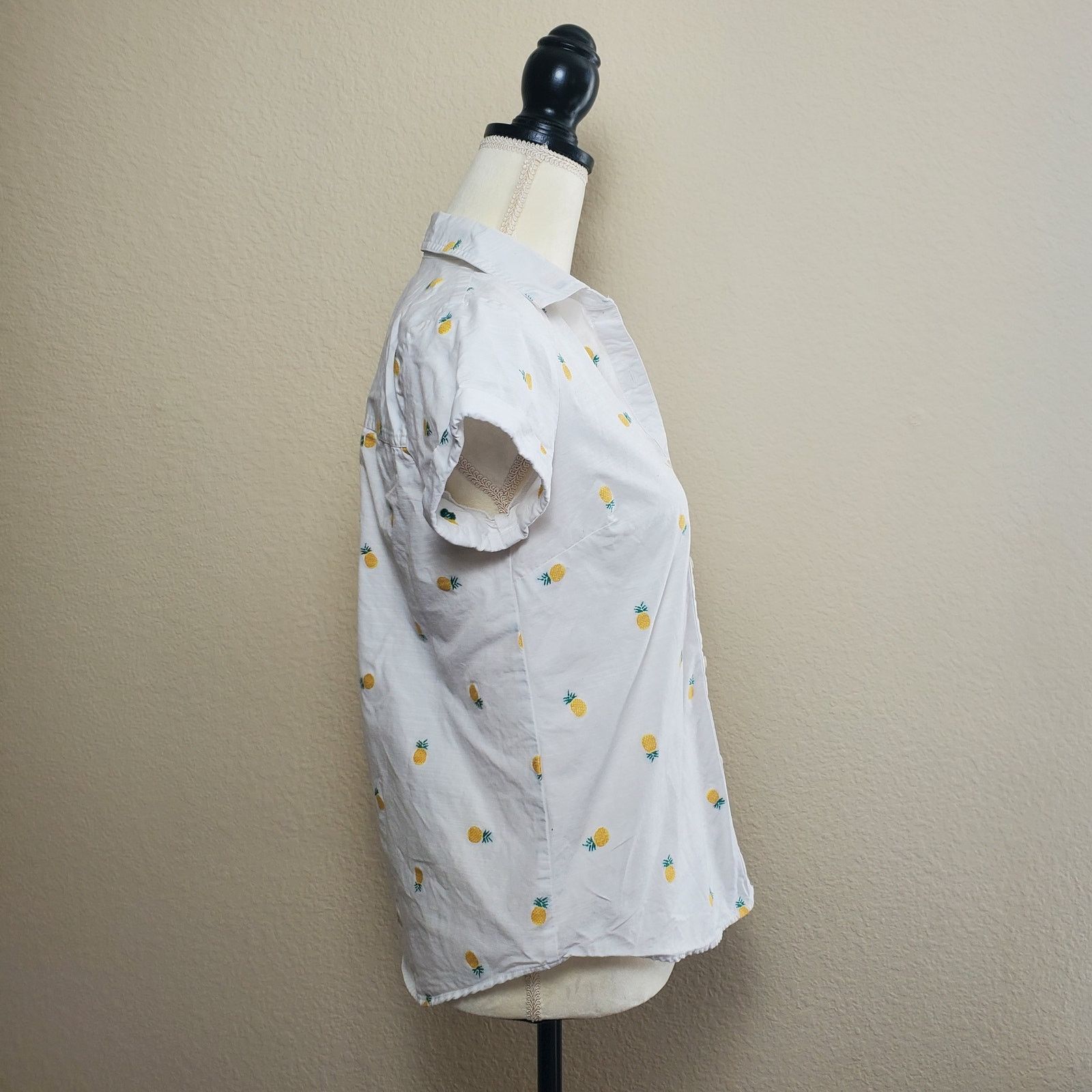 UNTUCKit UnTuckIt Penny Pineapple Collared Blouse XS Size XS / US 0-2 / IT 36-38 - 2 Thumbnail