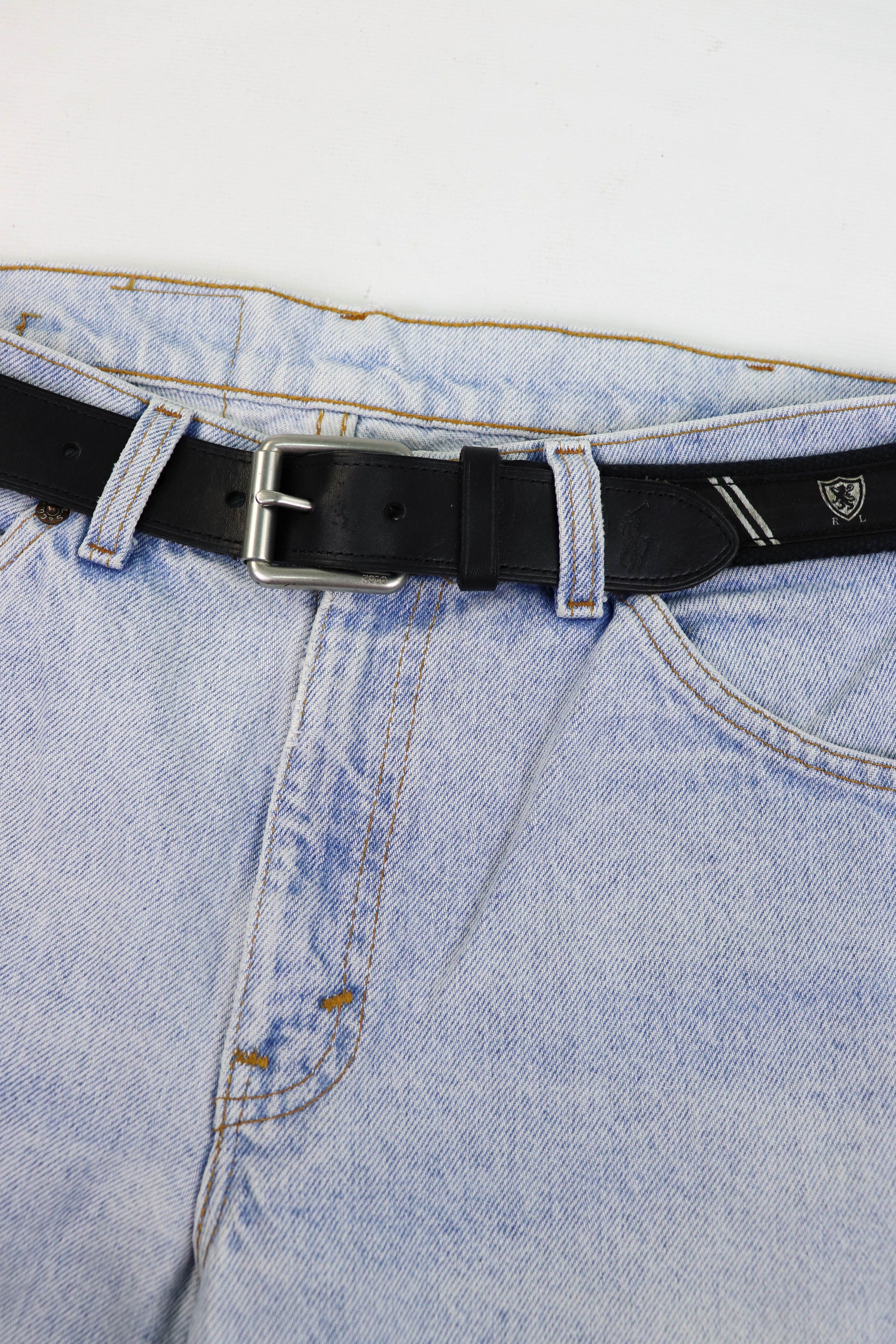 Polo Ralph Lauren POLO Ralph Lauren Women's Black Canvas/Leather Belt Size ONE SIZE - 6 Thumbnail