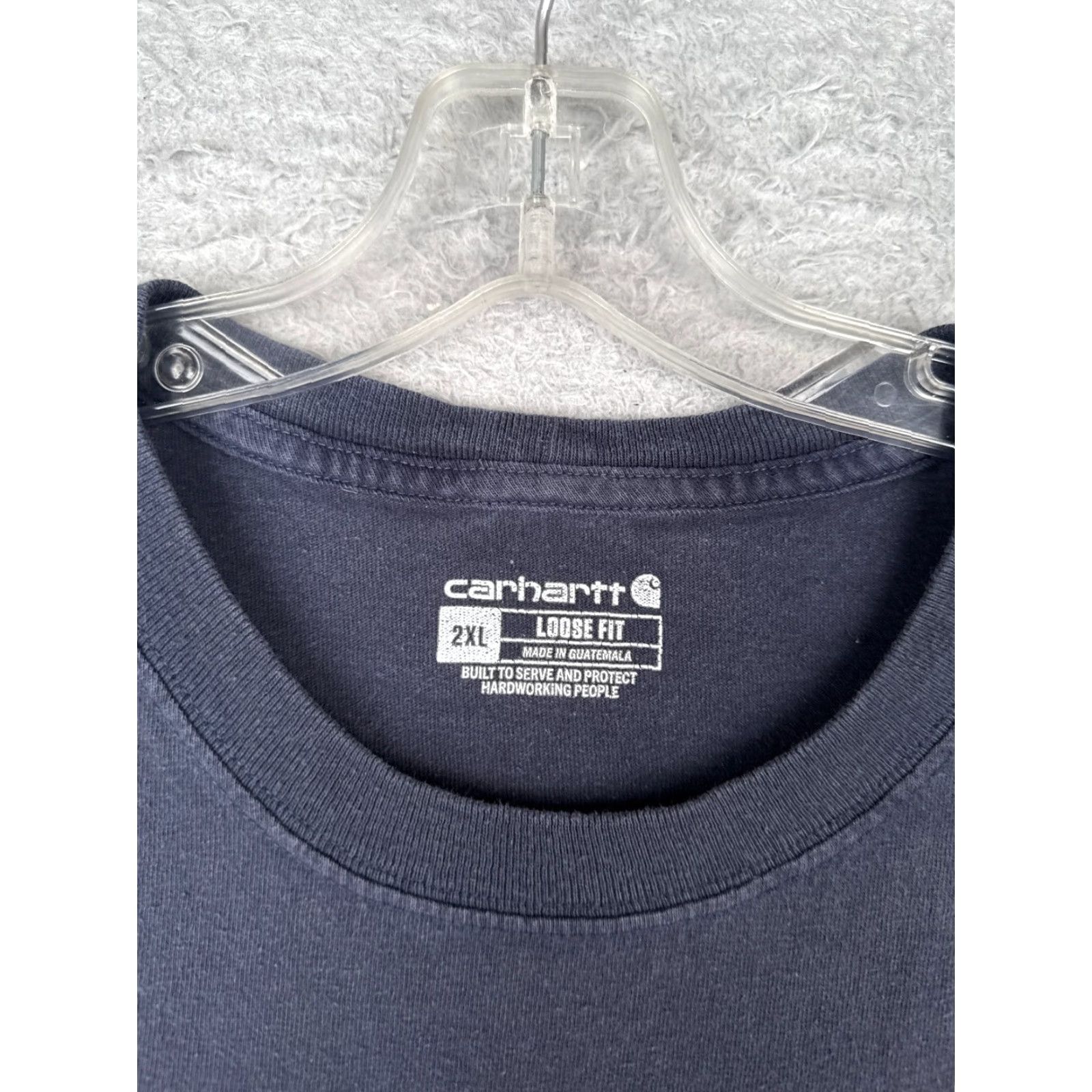 Carhartt Carhartt Shirt Mens 2XL Blue Short Sleeve Crew Pocket Cotton Workwear T-Shirt Mens Size US XXL / EU 58 / 5 - 7 Thumbnail