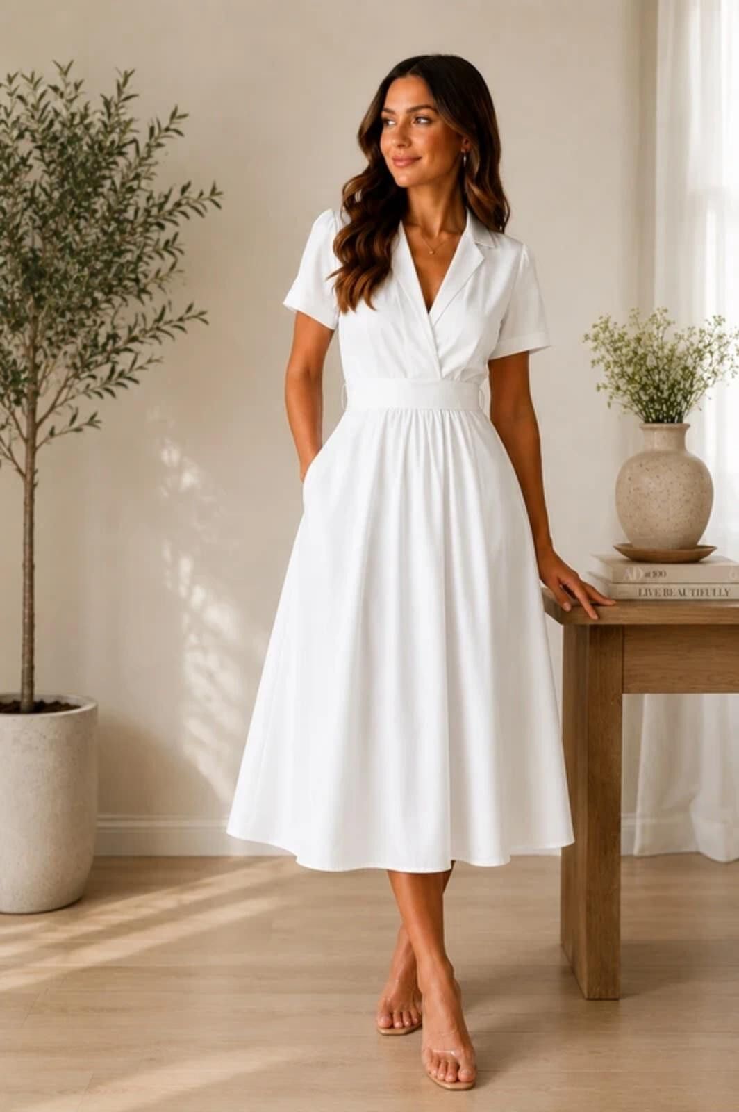 J.Crew J Crew White Cotton dress Size XS / US 0-2 / IT 36-38 - 1 Thumbnail