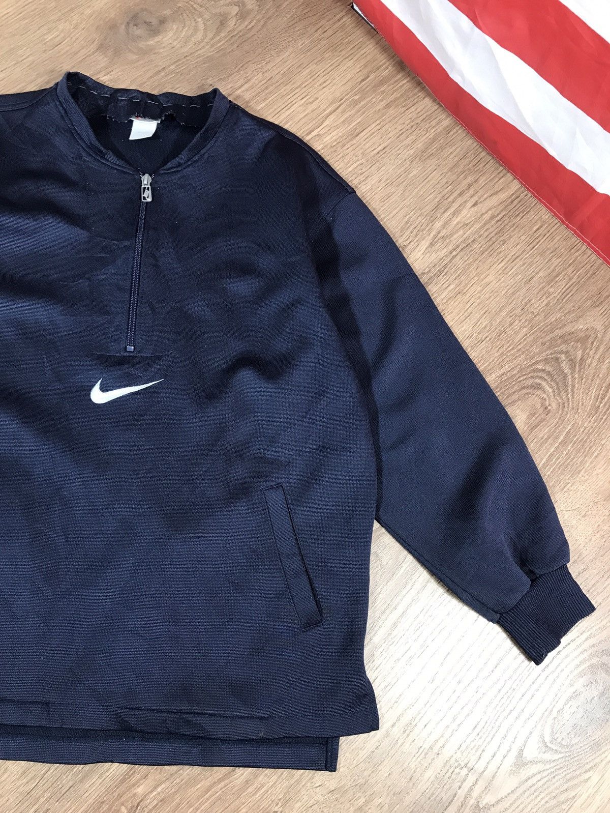 Nike × Vintage Nike Vintage 1/3 Zip Sweatshirt 90s Center Logo Size US M / EU 48-50 / 2 - 3 Thumbnail