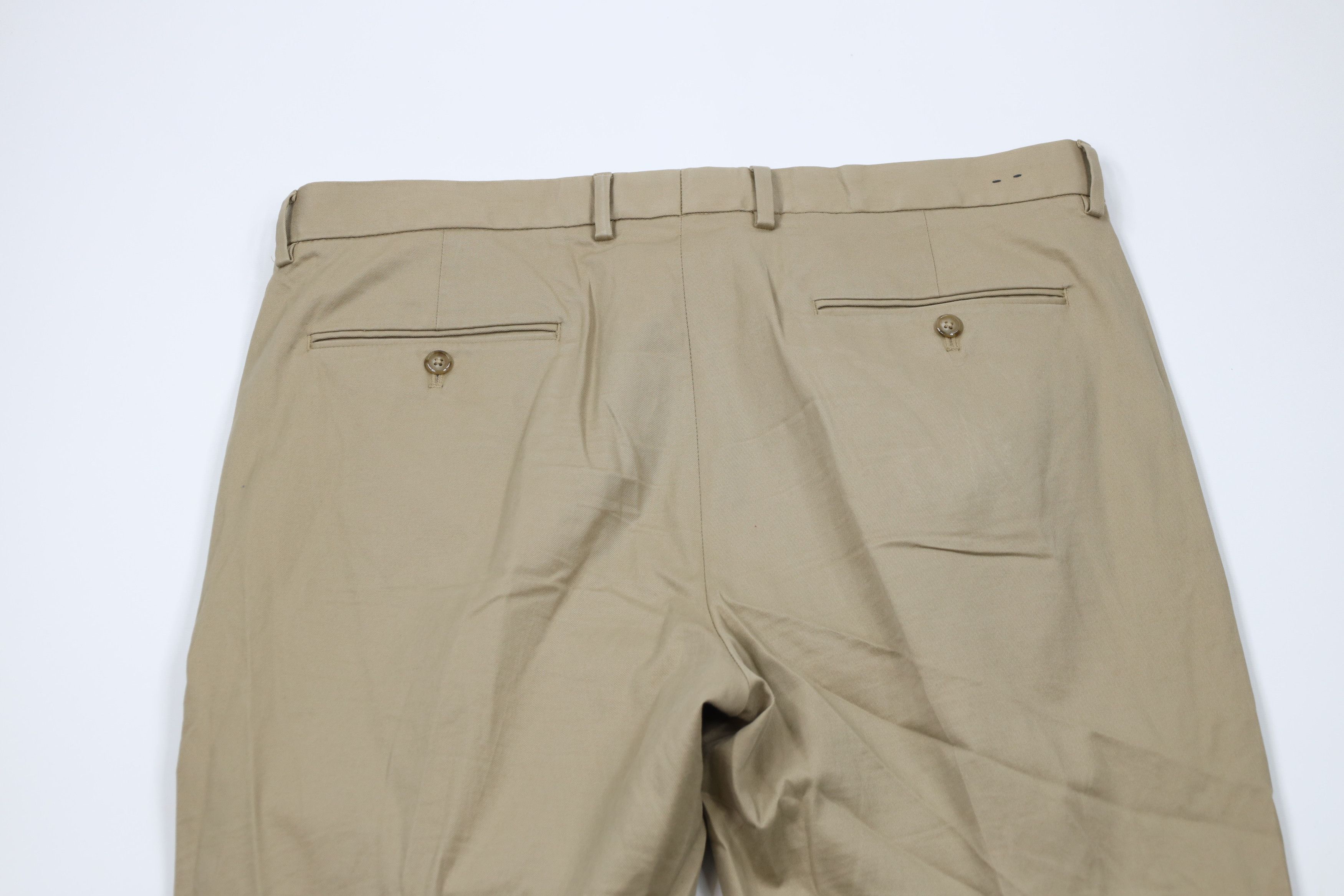 J.Crew × Vintage J Crew Bowery Classic Fit Flat Front Chino Pants Beige Size US 36 / EU 52 - 12 Thumbnail