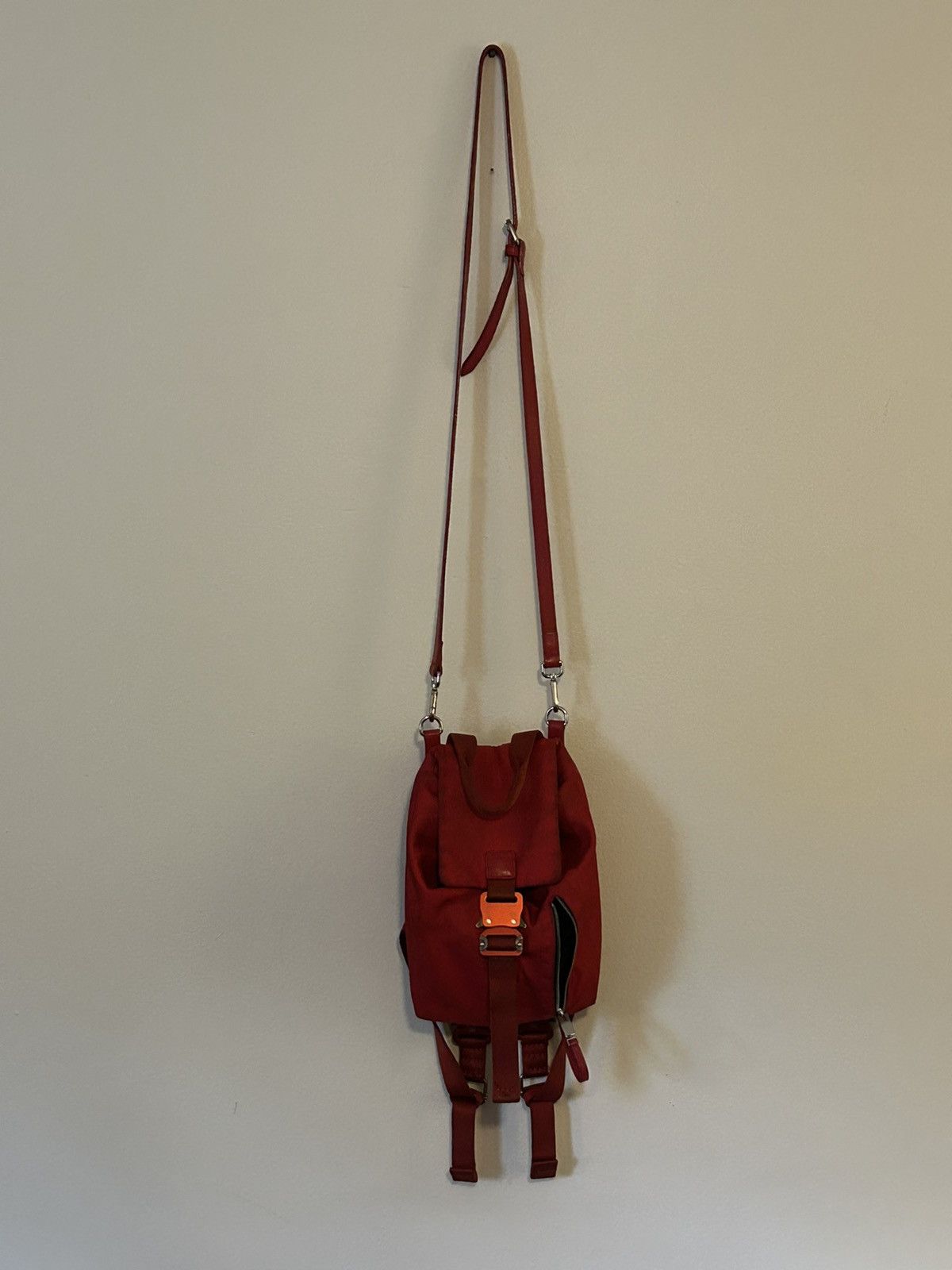 image of 1017 Alyx 9Sm 1017 Alyx Red Mini Tank Bag, Men's