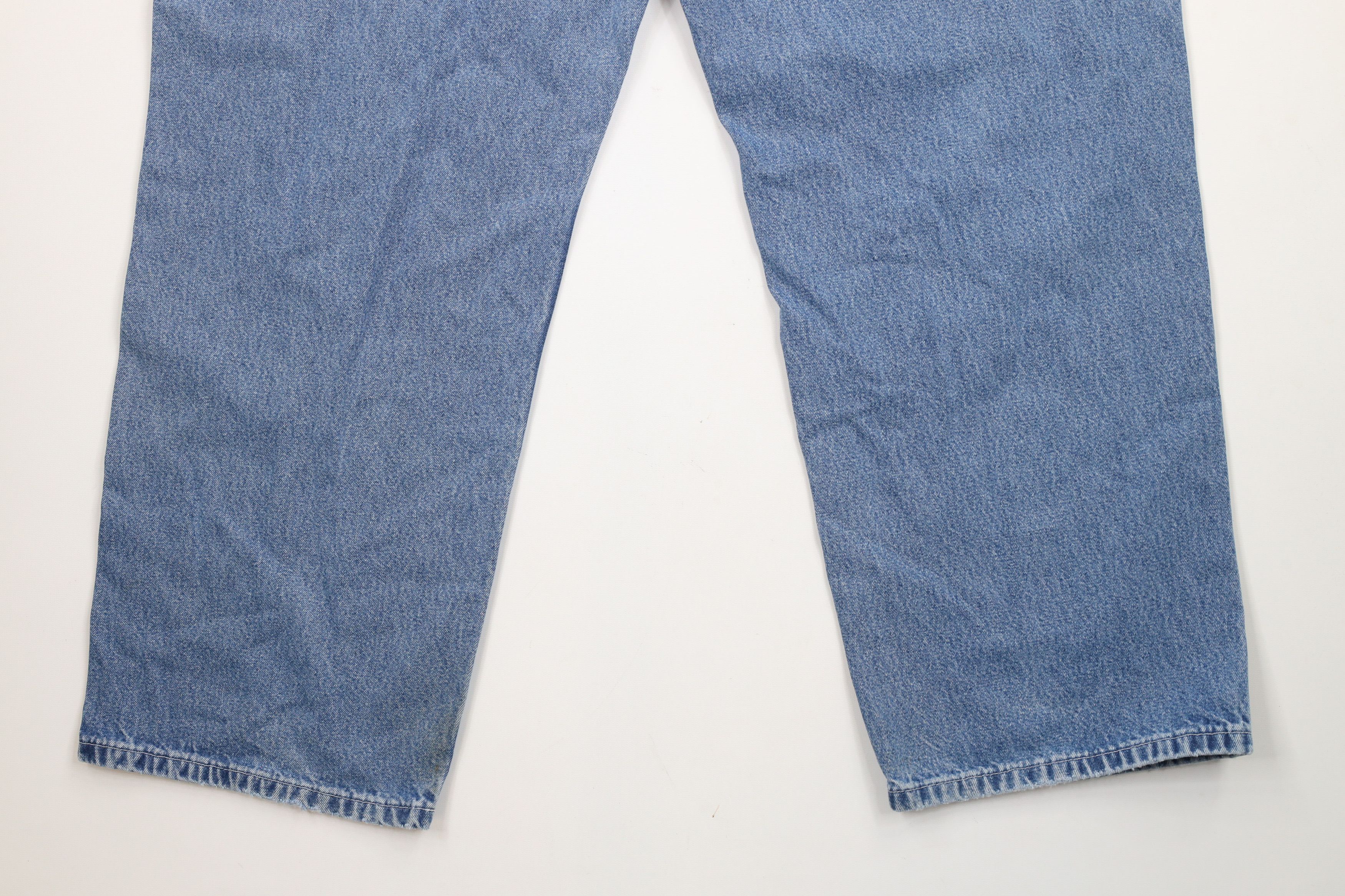 Carhartt × Vintage Vintage Carhartt Spell Out Wide Leg Dungaree Denim Jeans Size US 38 / EU 54 - 13 Thumbnail