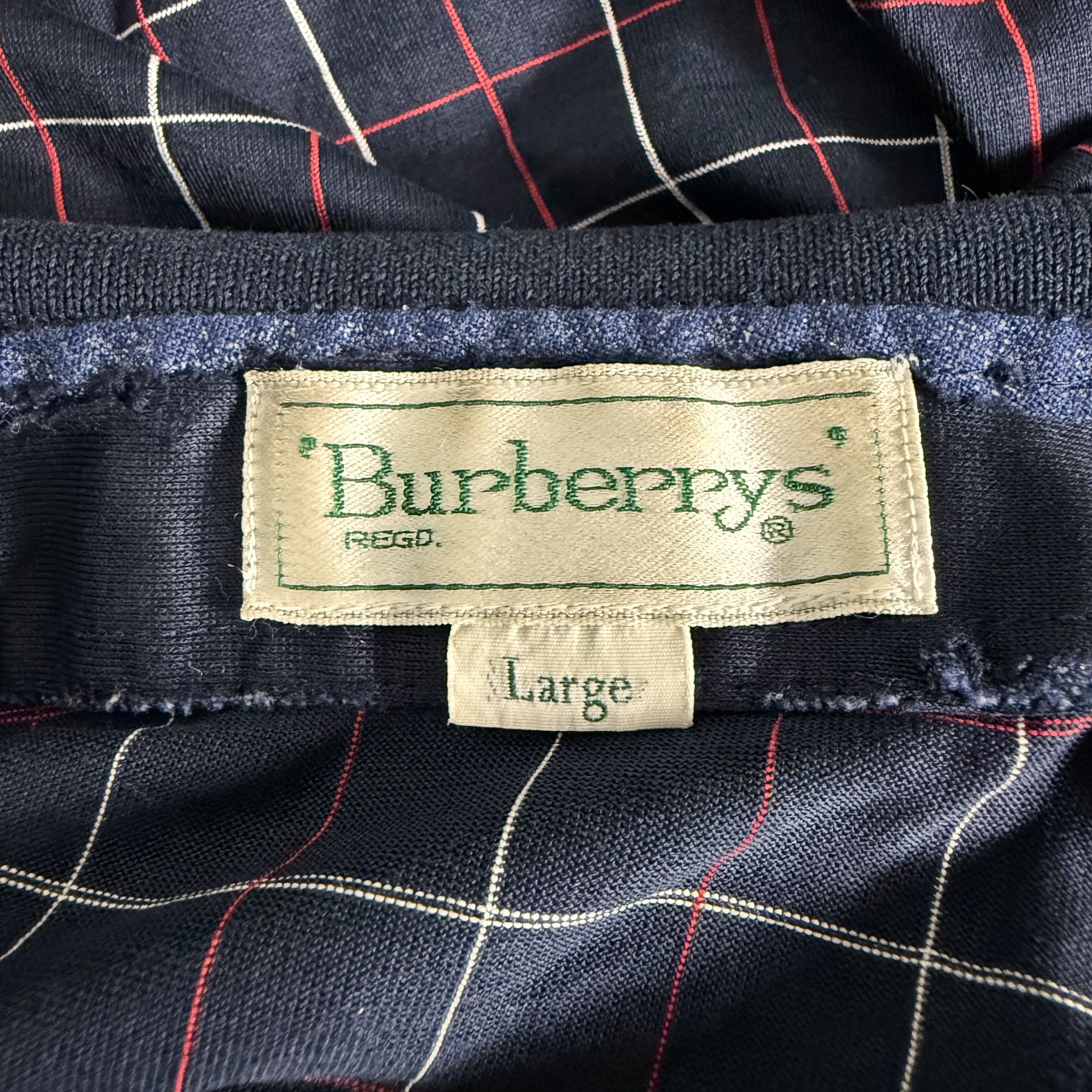 Burberry 🔥RARE🔥Vintage 90s Burberrys Nova Check L/Sleeve Polo Shirt Size US L / EU 52-54 / 3 - 6 Thumbnail