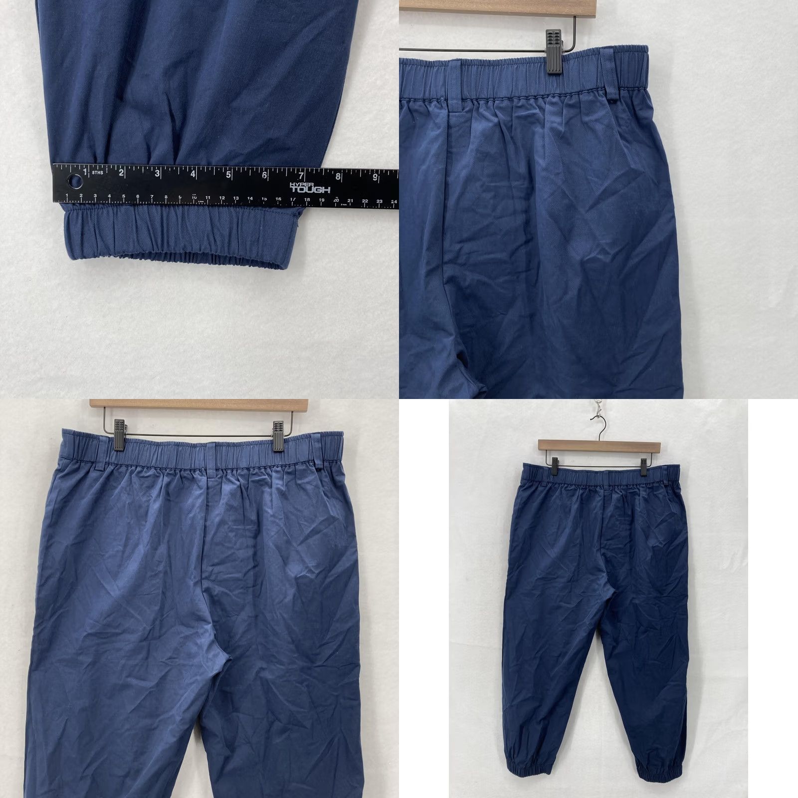 Vintage Halara Pants Womens XL Blue Jogger Elastic Waist Pockets Cuffed Ankle Pleated Size 40" / US 18 - 9 Thumbnail