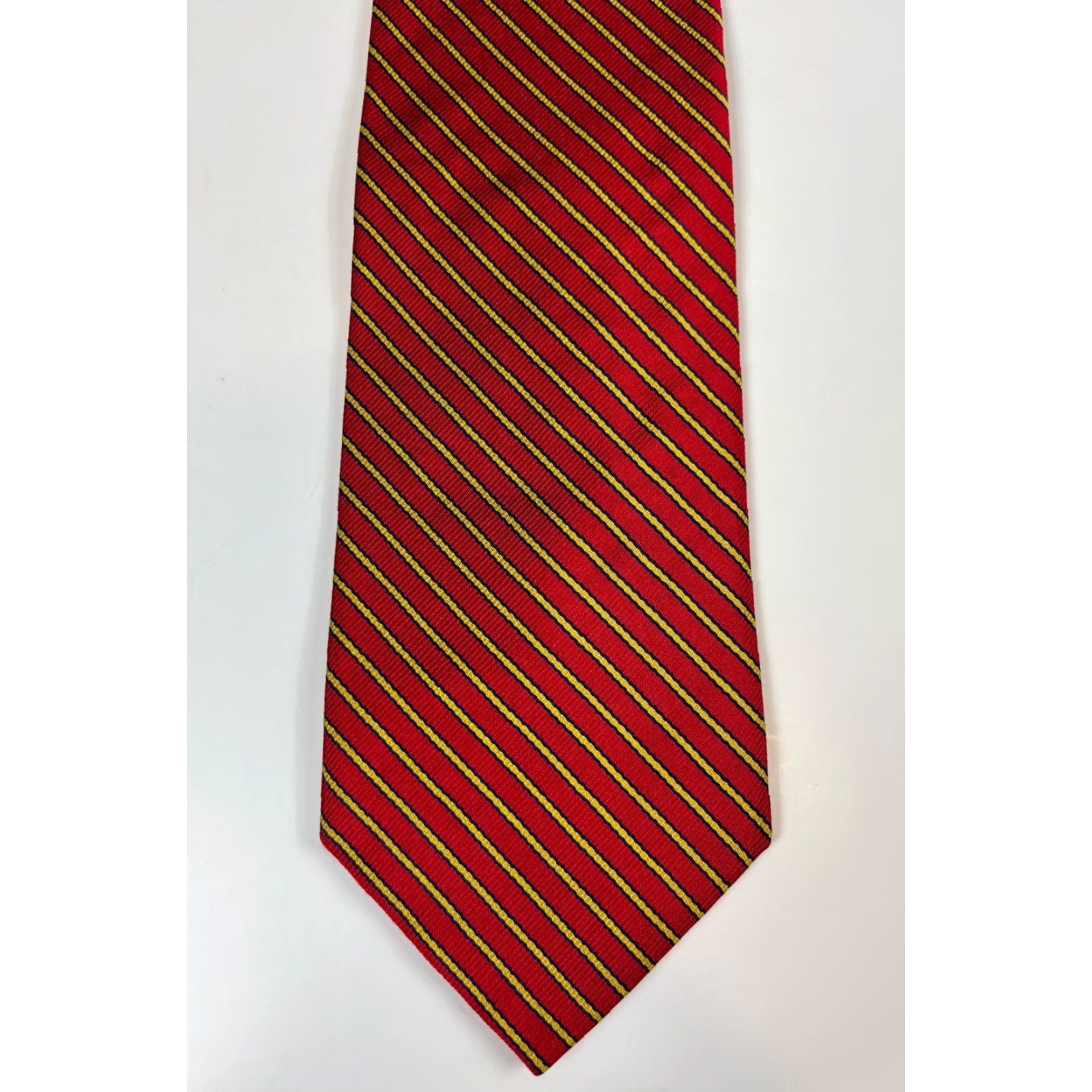 Brooks Brothers VINTAGE Brooks Brothers Makers Silk Tie Striped Woven England Made USA Men’s Tie Red 58" Wide 3.75" Silk All Silk Preppy Designer Size ONE SIZE - 4 Thumbnail