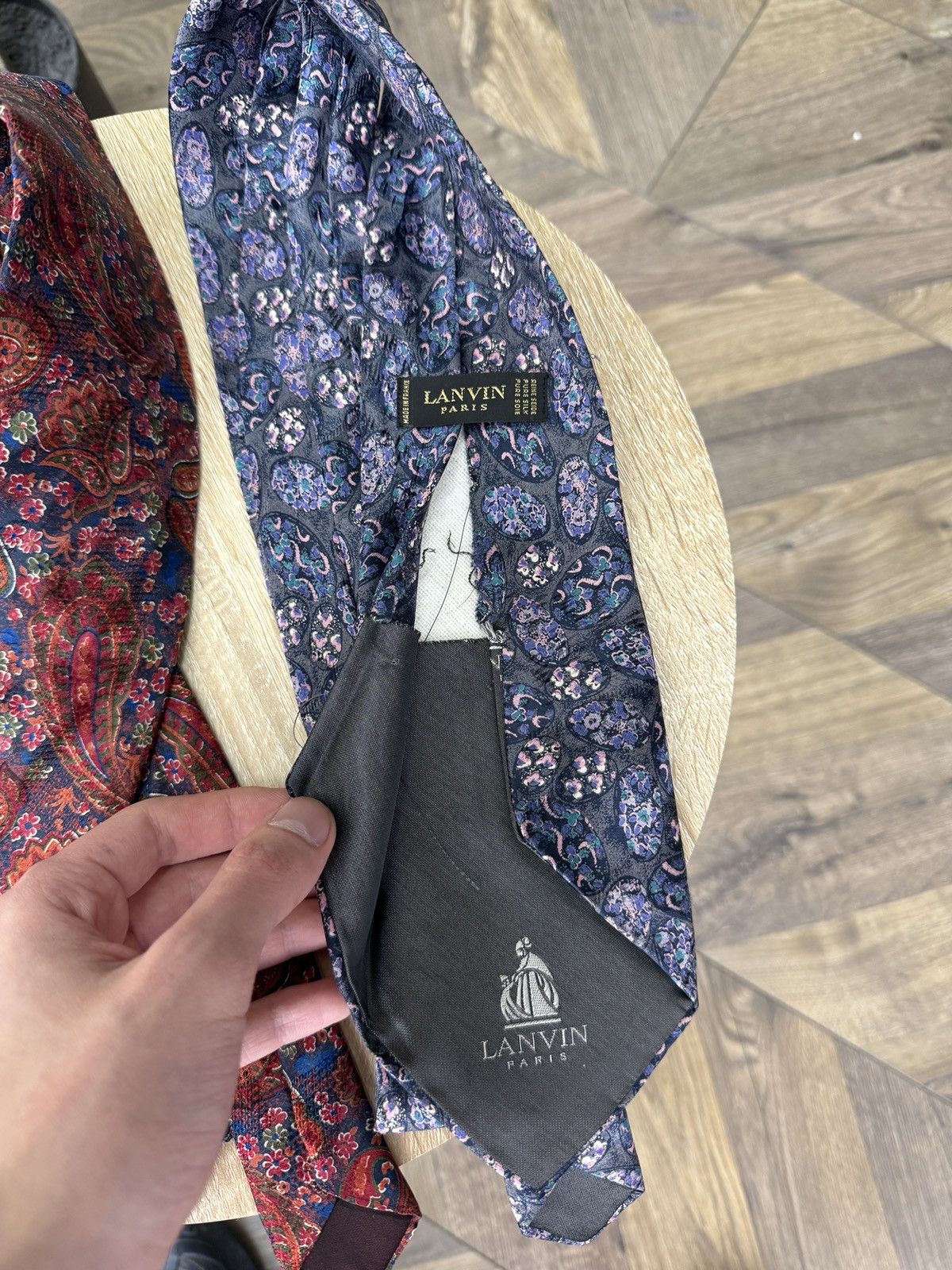 Lanvin Vintage Lanvin Paris Silk Tie Lot Set 3 Designer Floral Size ONE SIZE - 12 Thumbnail
