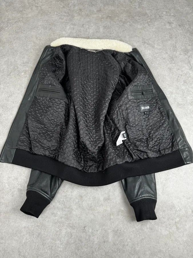 Just Cavalli AW2015 Cavalli Black Aviator Leather Jacket Size US M / EU 48-50 / 2 - 8 Thumbnail
