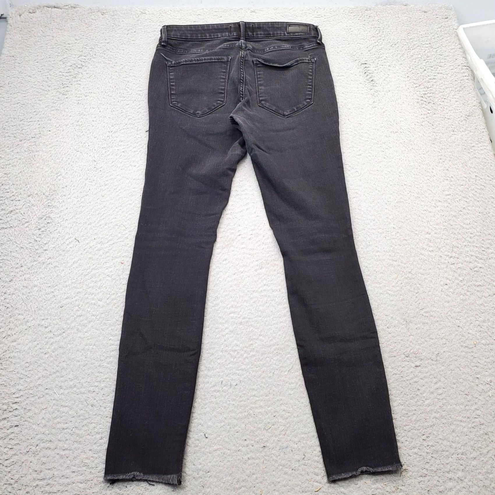 Abercrombie & Fitch Abercrombie & Fitch Skinny Jeans Womens 28 Black Cotton Distressed Frayed Hem Jeans Size 28" / US 6 / IT 42 - 2 Thumbnail