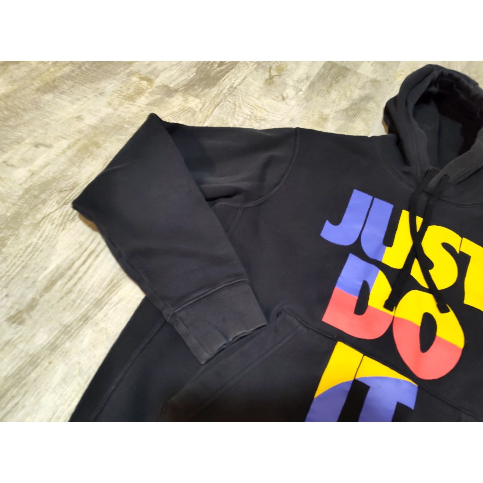 Nike Nike Hoodie Pullover Men M Black Just Do It CU4271-010 Swoosh Logo Sweatshirt SFleece Lined" Size US M / EU 48-50 / 2 - 6 Thumbnail