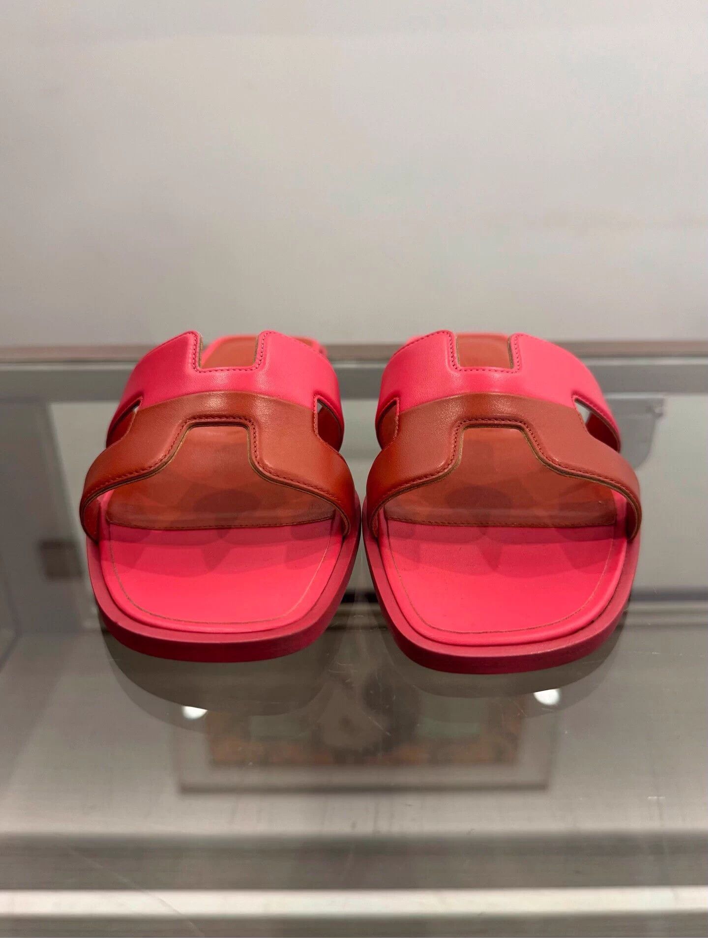 Hermes Hermes Women's Pink & Brown H Logo Sandals 36 Size US 5 / IT 35 - 2 Thumbnail