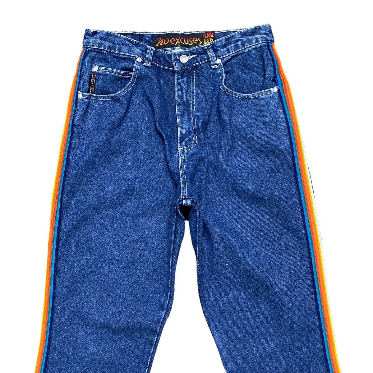 JNCO Vintage 90s No Excuses Flare Leg Denim Jeans Girl Gear Size 29" - 3 Thumbnail