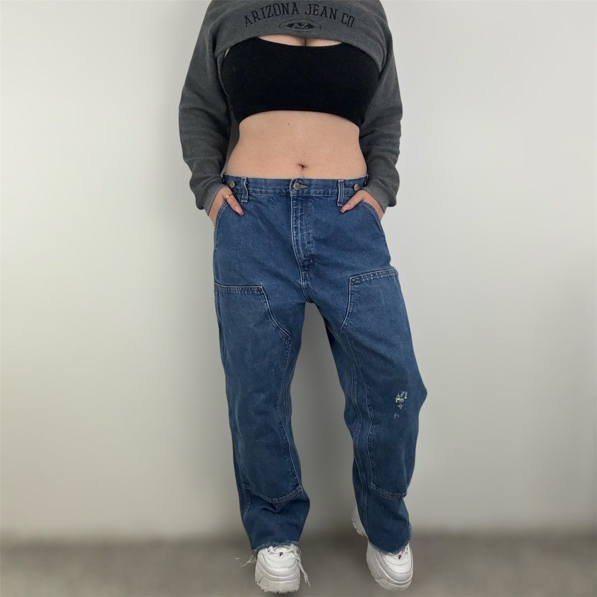 CARHARTT Vintage 90s Mens Double Knee Baggy Skater Jeans