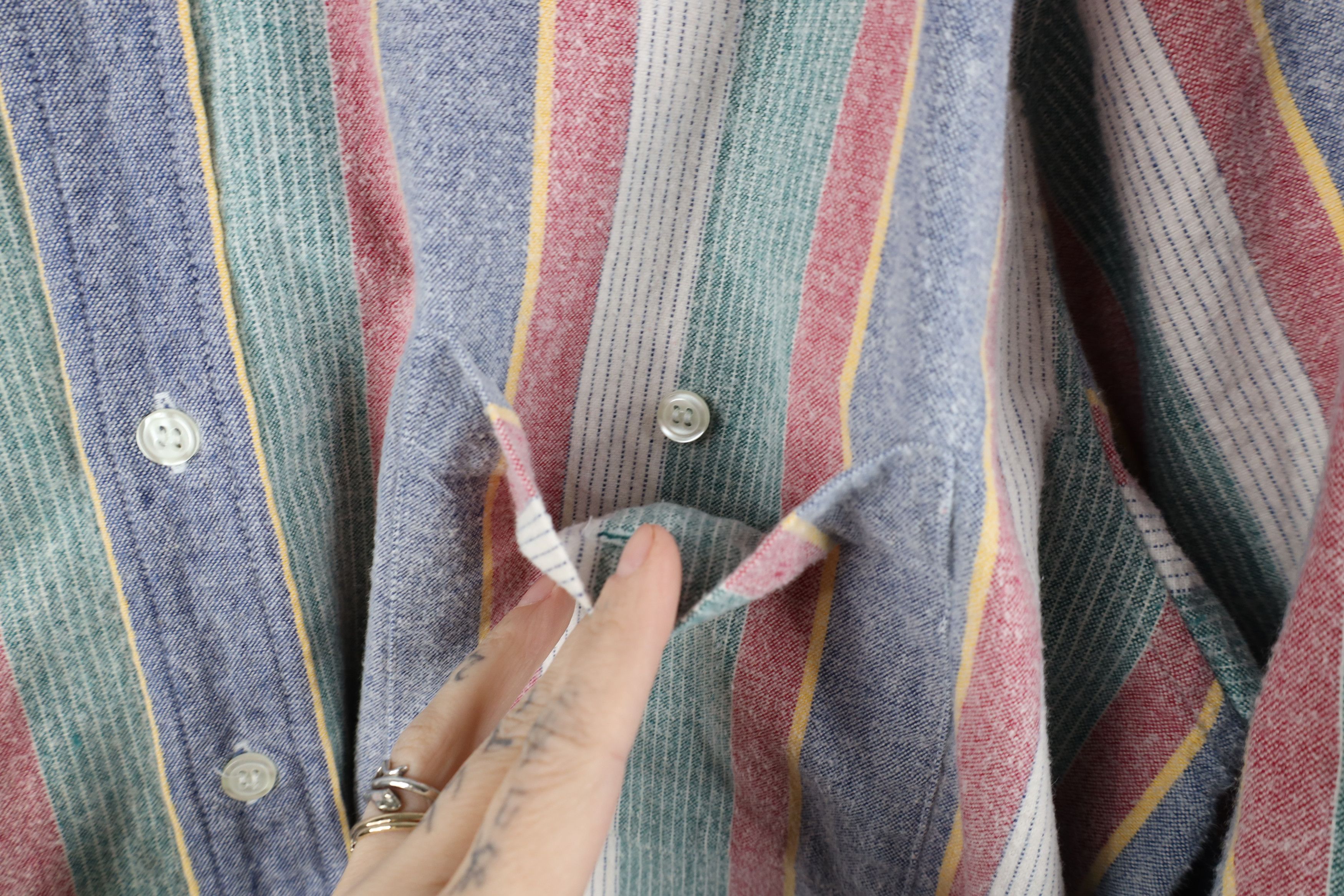 Vintage Vintage 90s Streetwear Striped Flannel Button Down Shirt Size US XXL / EU 58 / 5 - 4 Thumbnail