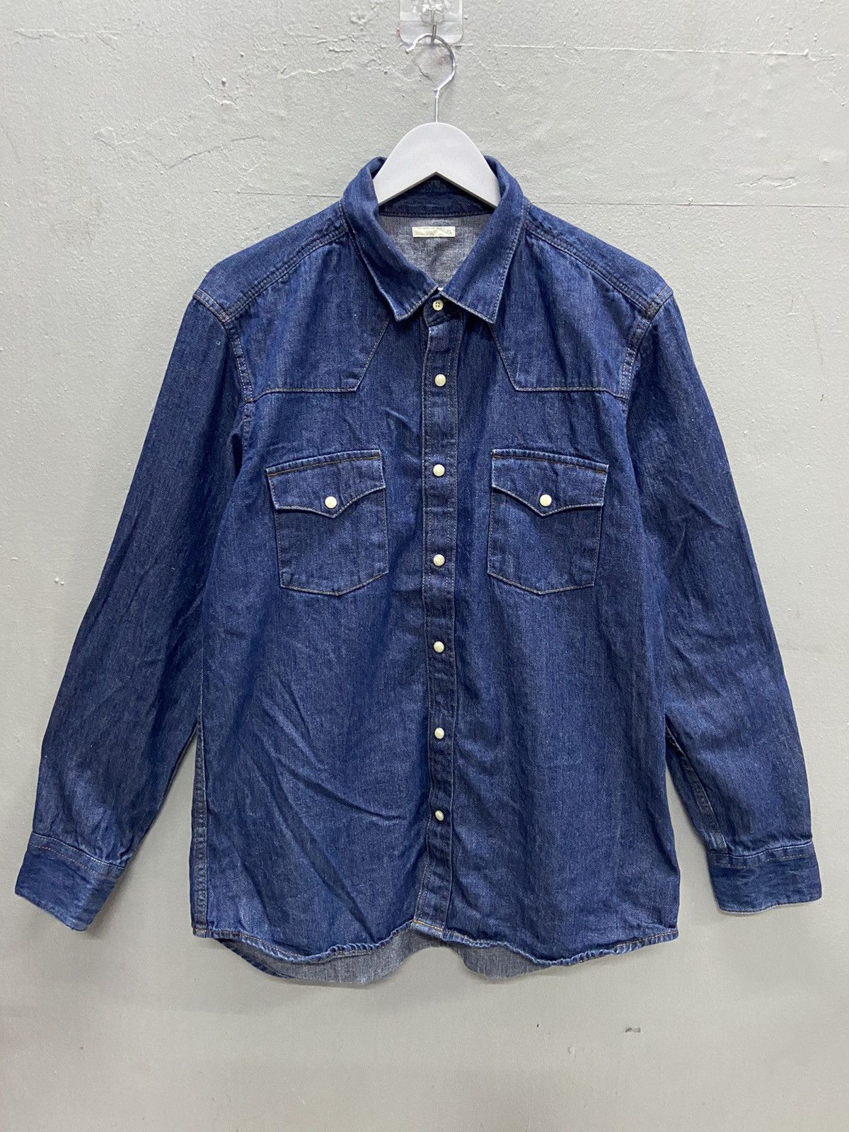 GU GU UNIQLO SNAP BUTTON DENIM JACKET Size US L / EU 52-54 / 3 - 1 Thumbnail