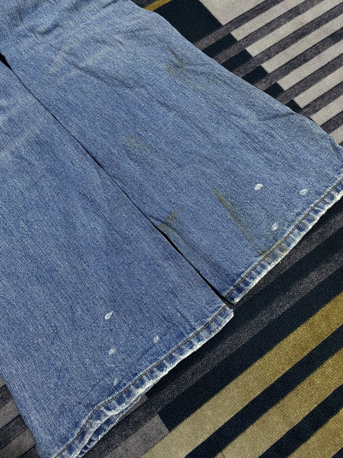 Hysteric Glamour BACK NUMBER DISTRESSED FLARE BOOT CUT DENIM PANTS Size US 32 / EU 48 - 10 Thumbnail