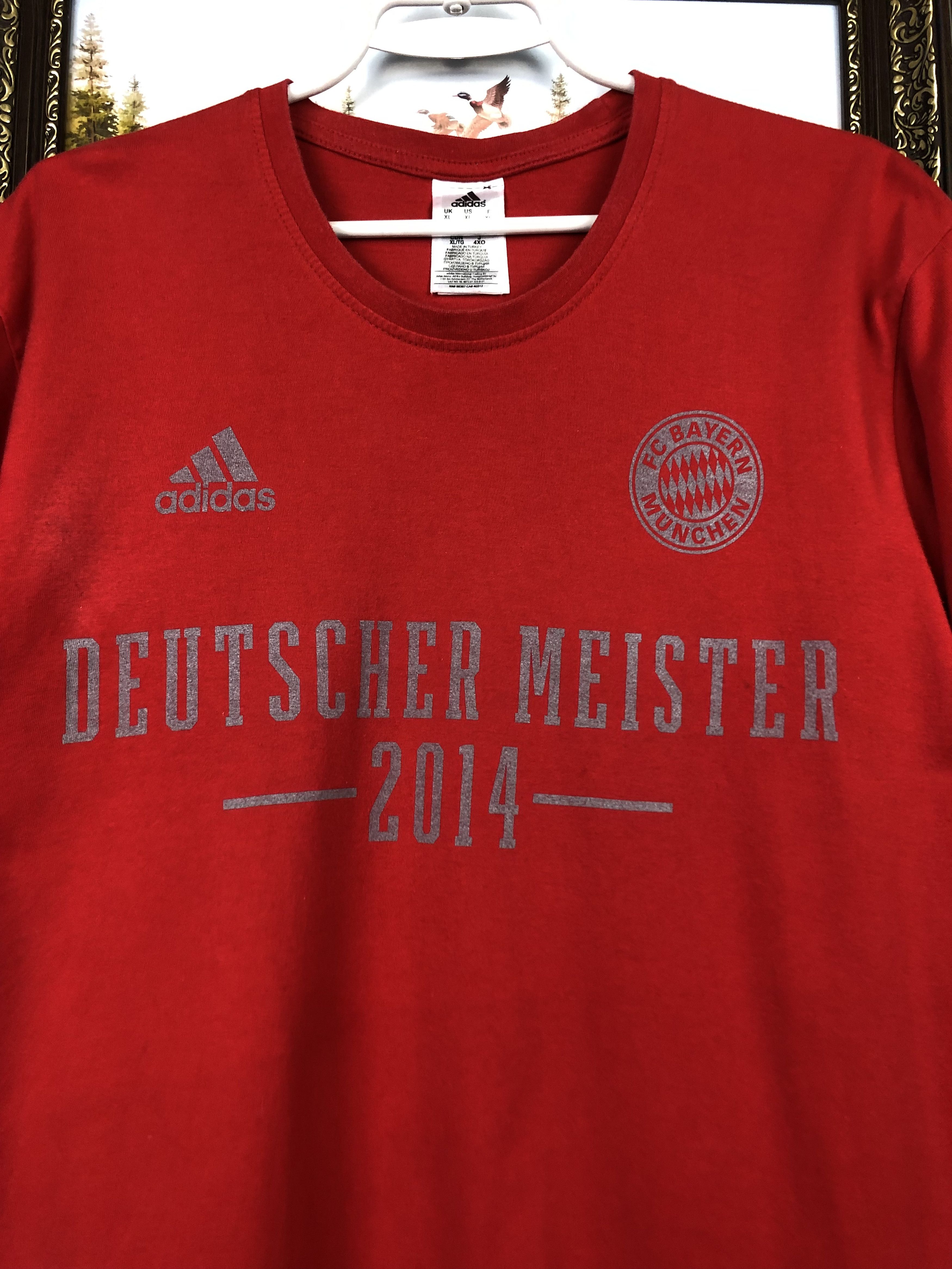 Adidas Bayern Munich Deutcher Meister Shirt Football Jersey Soccer Size US XL / EU 56 / 4 - 5 Thumbnail