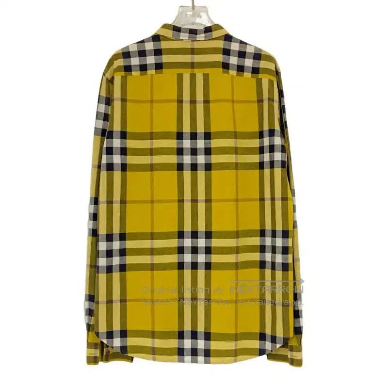 Burberry Burberry Yellow Cotton Short-Sleeve Shirt. Size L / US 10 / IT 46 - 2 Thumbnail