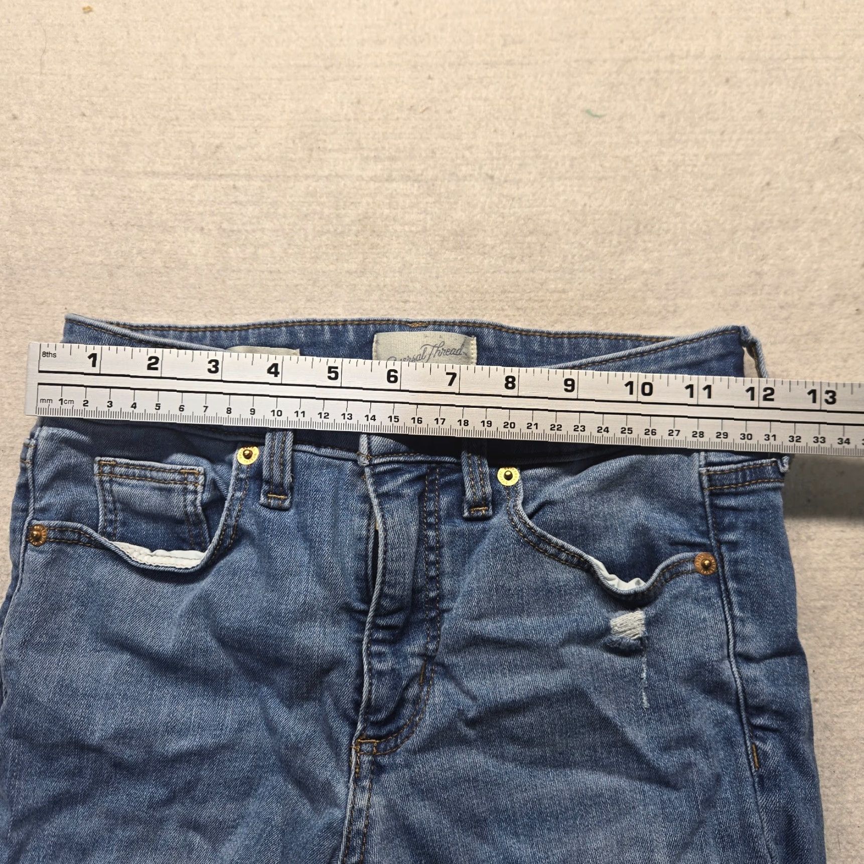 Vintage Universal Thread Goods Co Jeans Skinny Blue Denim Pants Adult Women's 00/24R Denim Blue Skinny Jeans Women 00 24R Size 24" / US 00 / IT 34 - 5 Thumbnail