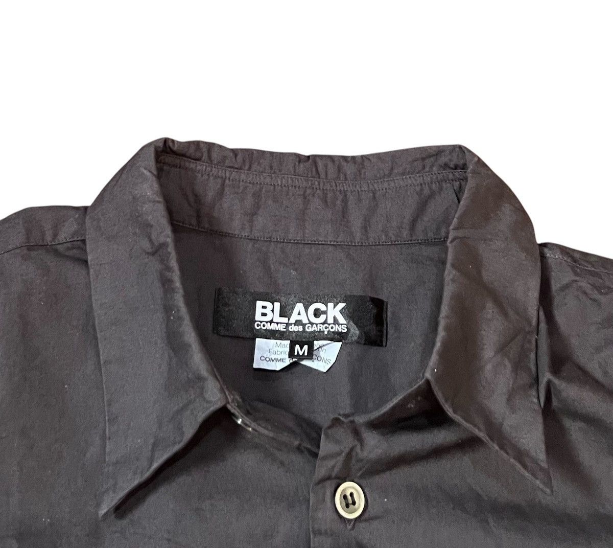 Comme des Garcons *FINAL DROP* Black cdg two tone button up shirt Size US M / EU 48-50 / 2 - 4 Thumbnail