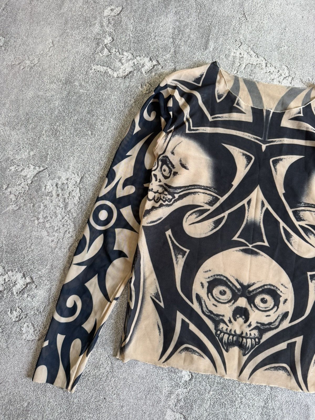 Designer × Japanese Brand Style Jean Paul Gaultier / Save the Queen tattoo long sleeve Size ONE SIZE - 5 Thumbnail