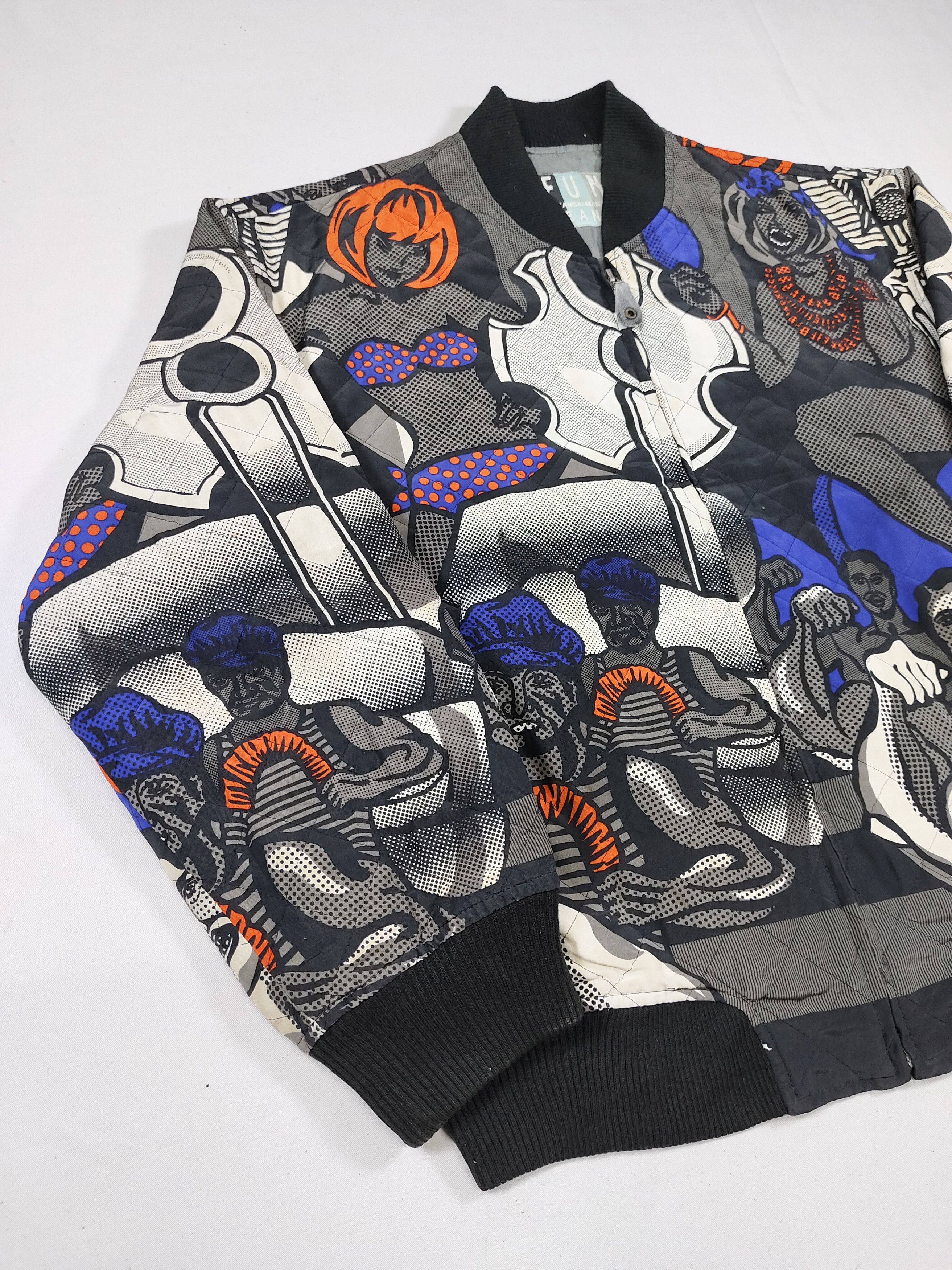 Kansai Yamamoto 90s Kansai FUN- Archive Over Print Pop Art Bomber Jacket Size US L / EU 52-54 / 3 - 4 Thumbnail